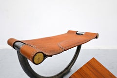 Pair of Mid-Century Leather Stools by Afra & Tobia Scarpa for Benetton, 1970s