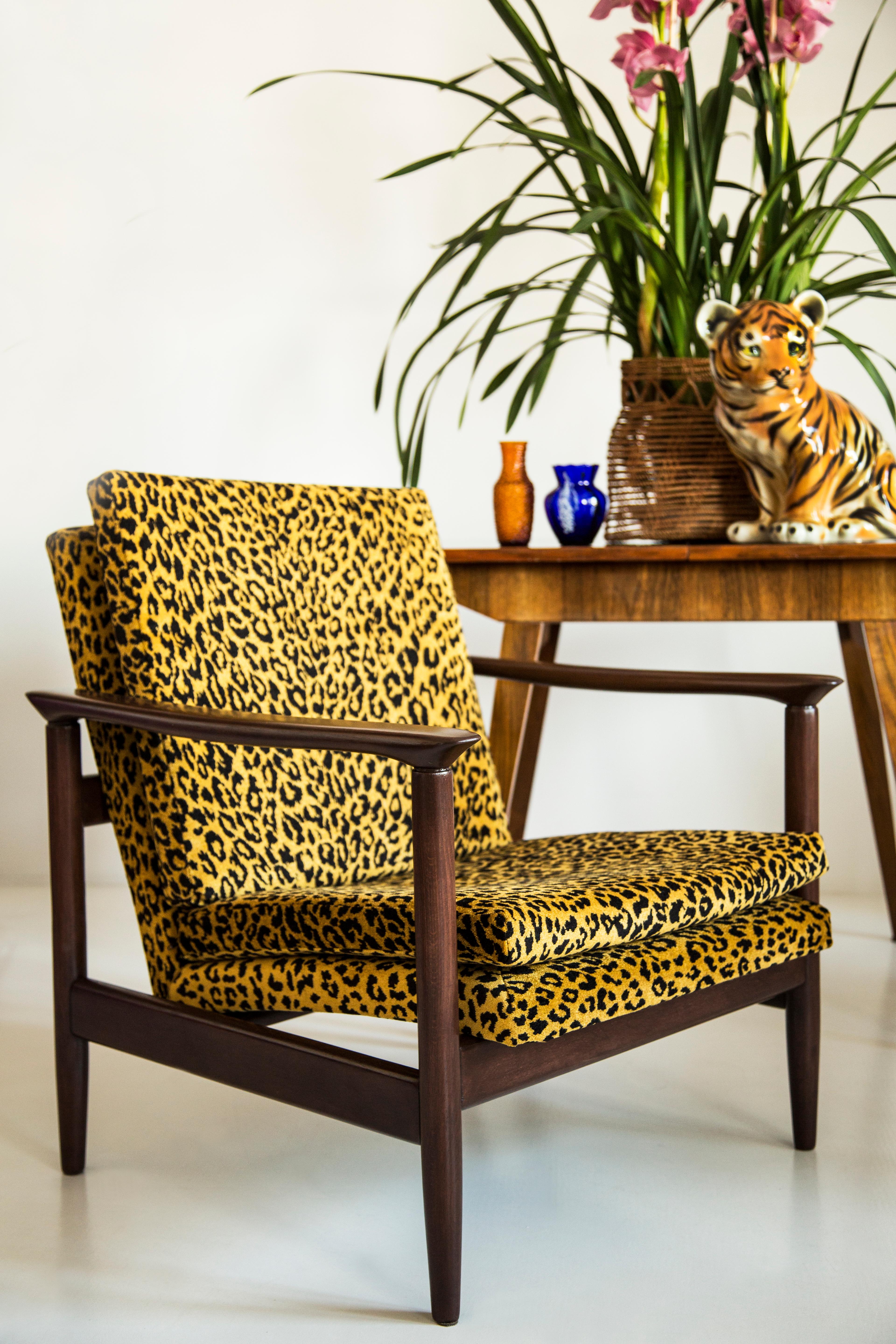 20th Century Pair of Midcentury Leopard Armchairs, GFM 142, Edmund Homa, Europe, 1960s For Sale