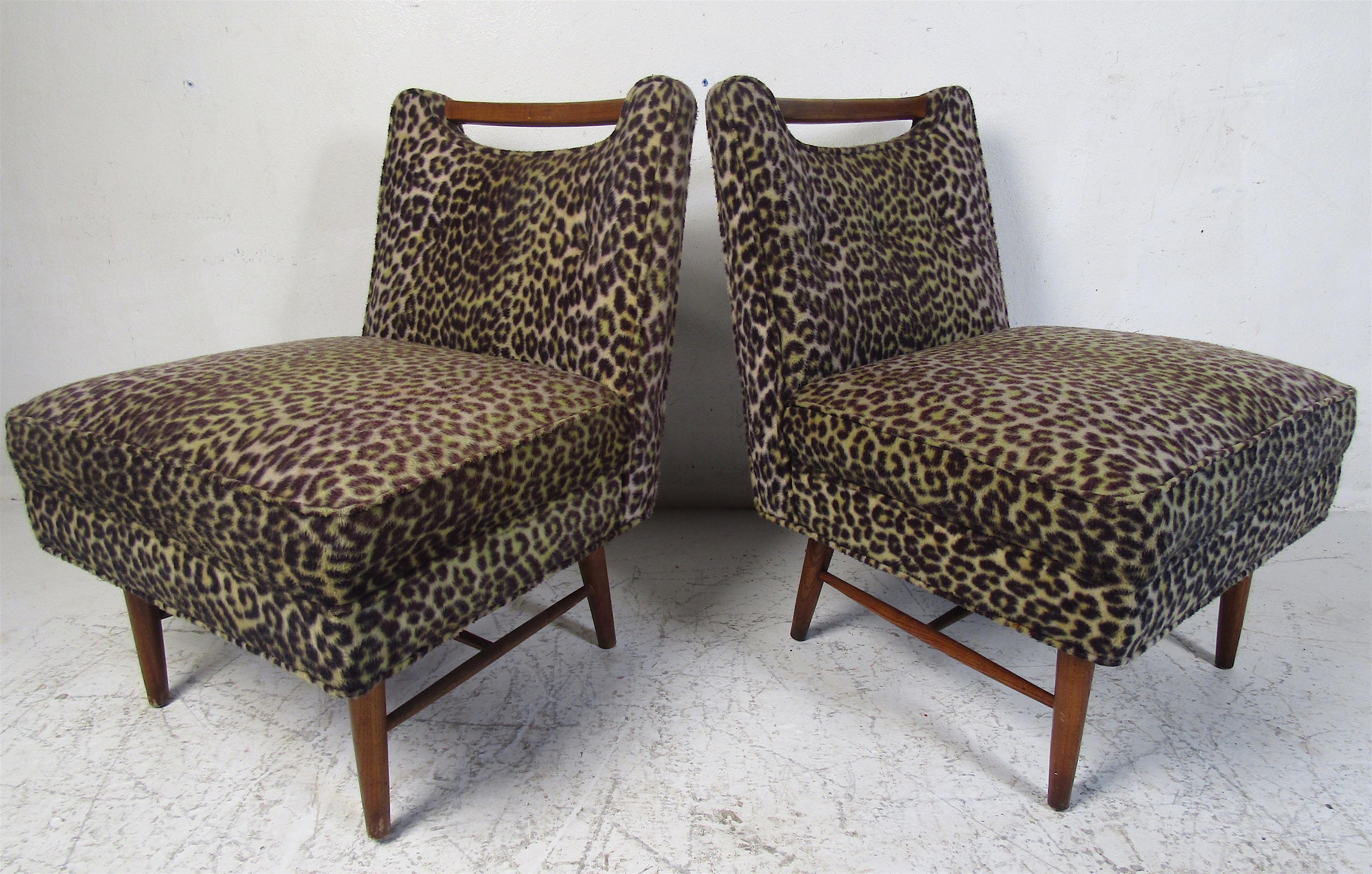 leopard chair and ottoman