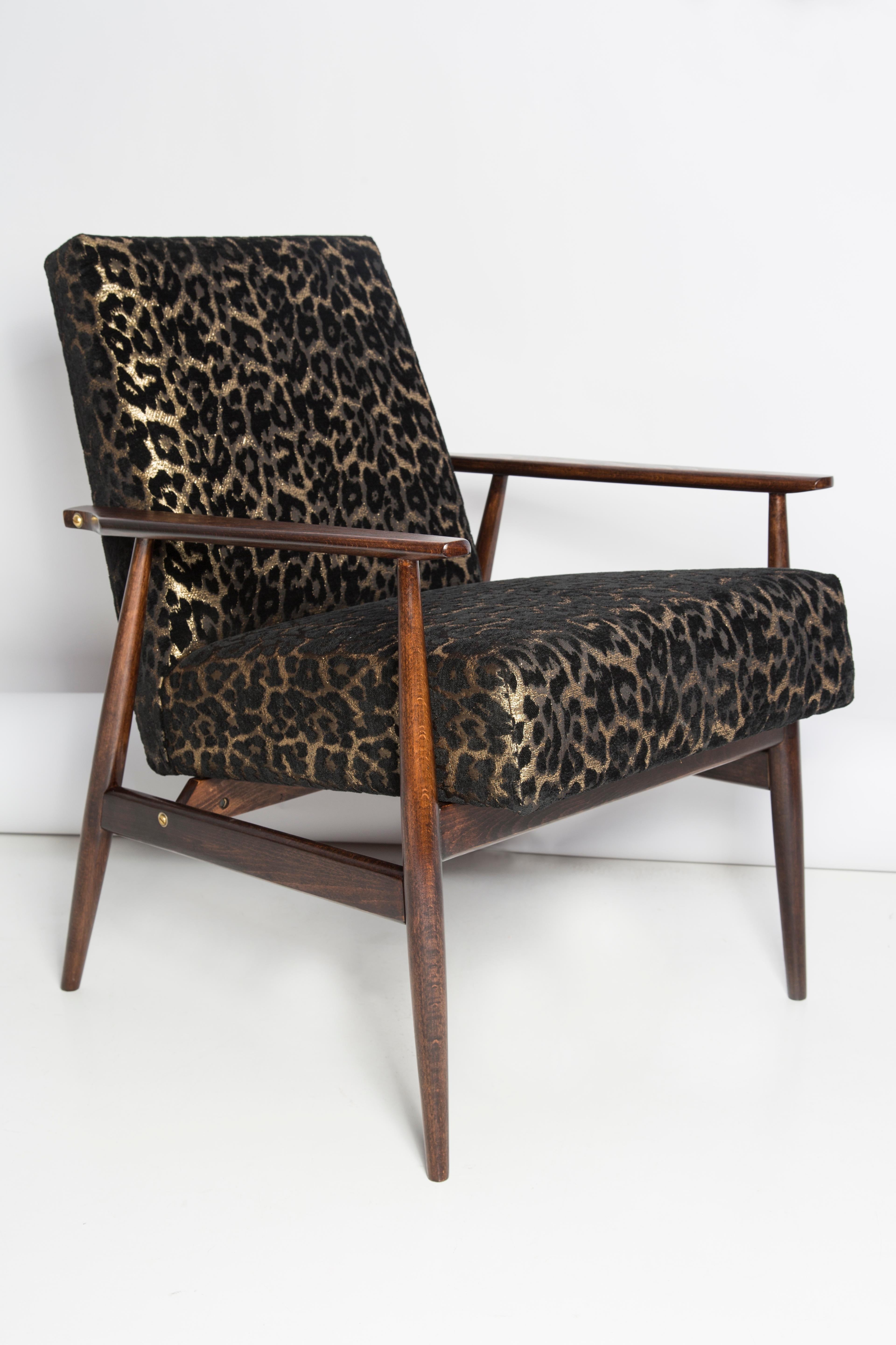 Paire de fauteuils Dante en velours imprimé léopard du milieu du siècle, H. Lis, Europe, années 1960 en vente 2