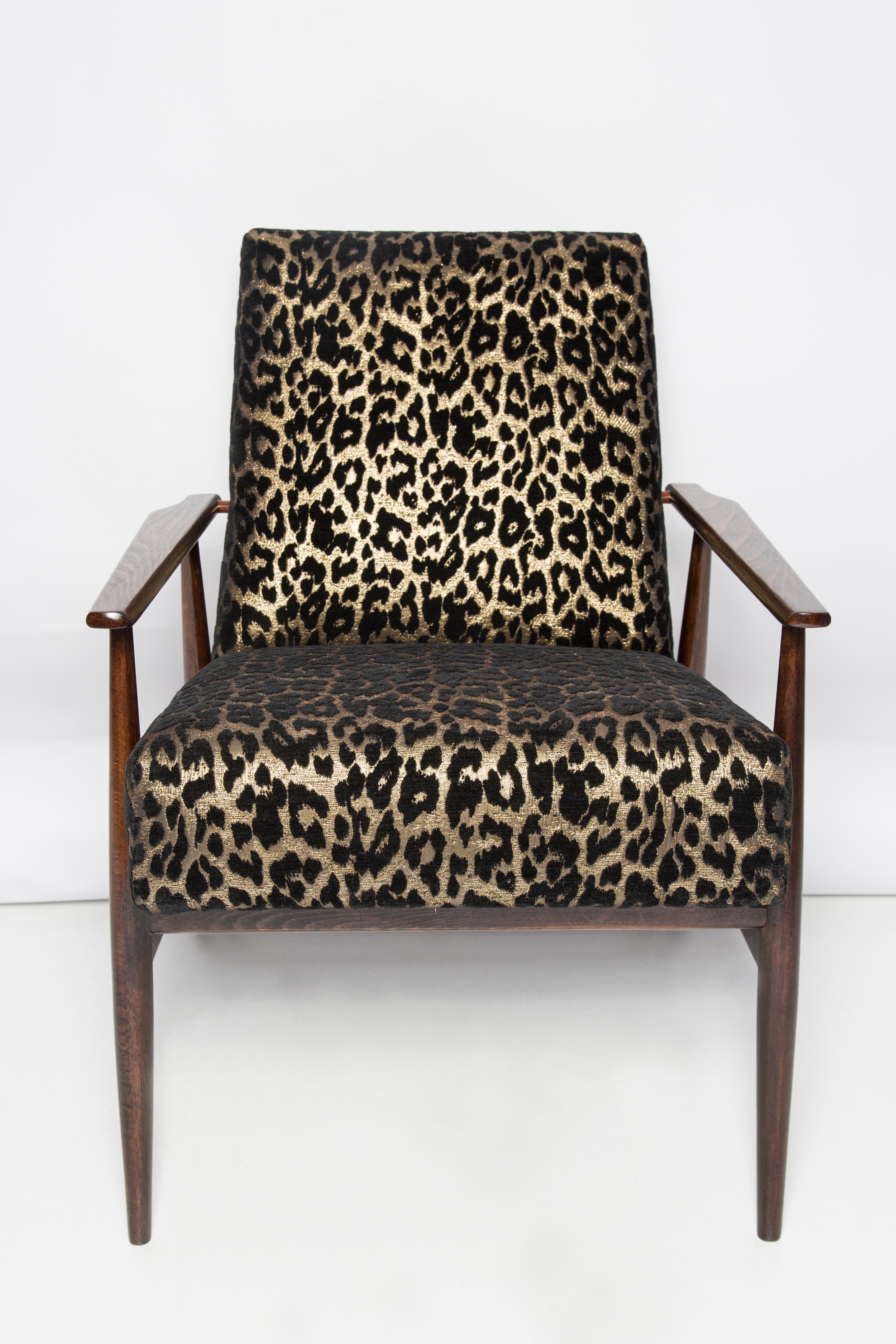 Paire de fauteuils Dante en velours imprimé léopard du milieu du siècle, H. Lis, Europe, années 1960 en vente 3