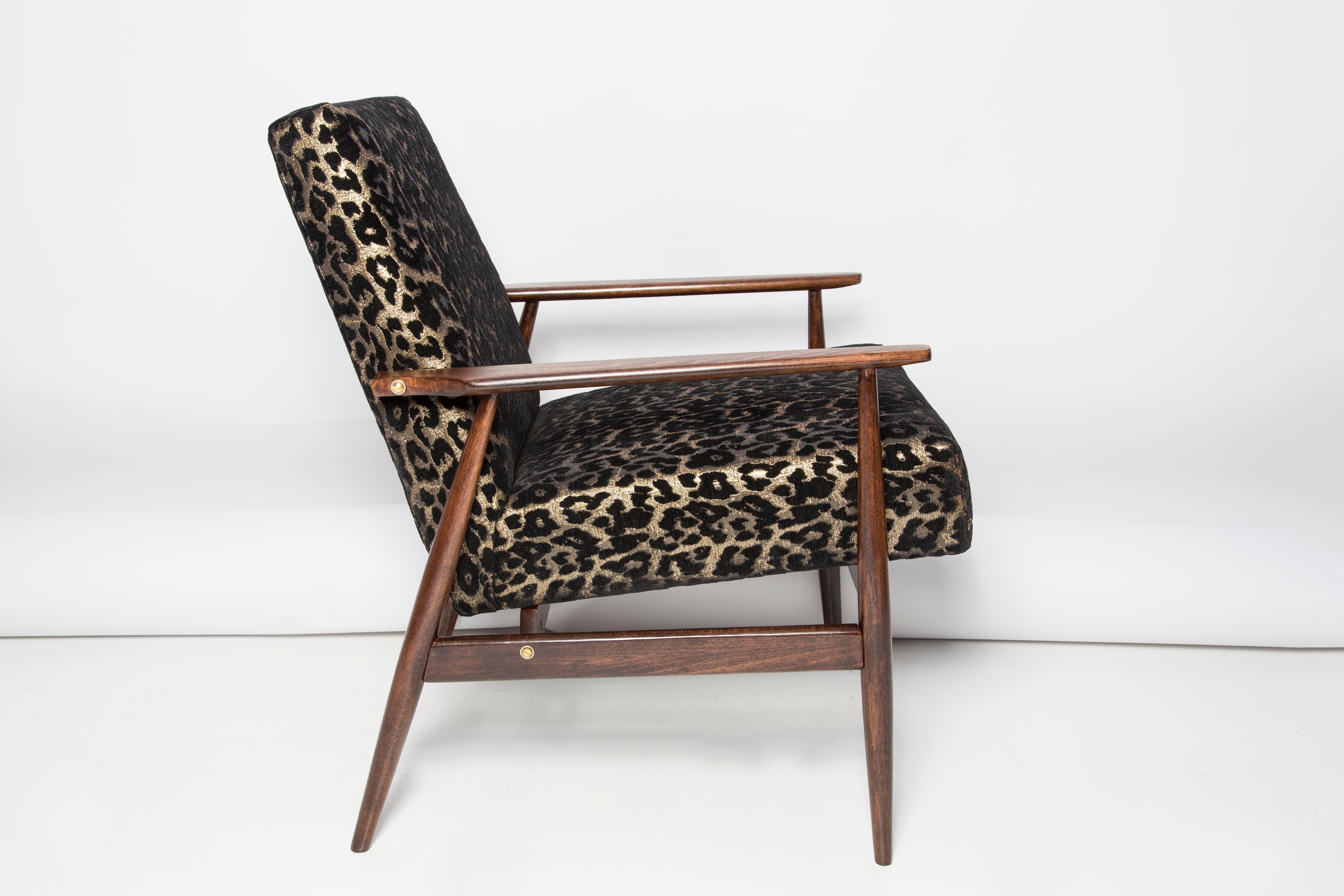 Paire de fauteuils Dante en velours imprimé léopard du milieu du siècle, H. Lis, Europe, années 1960 en vente 4