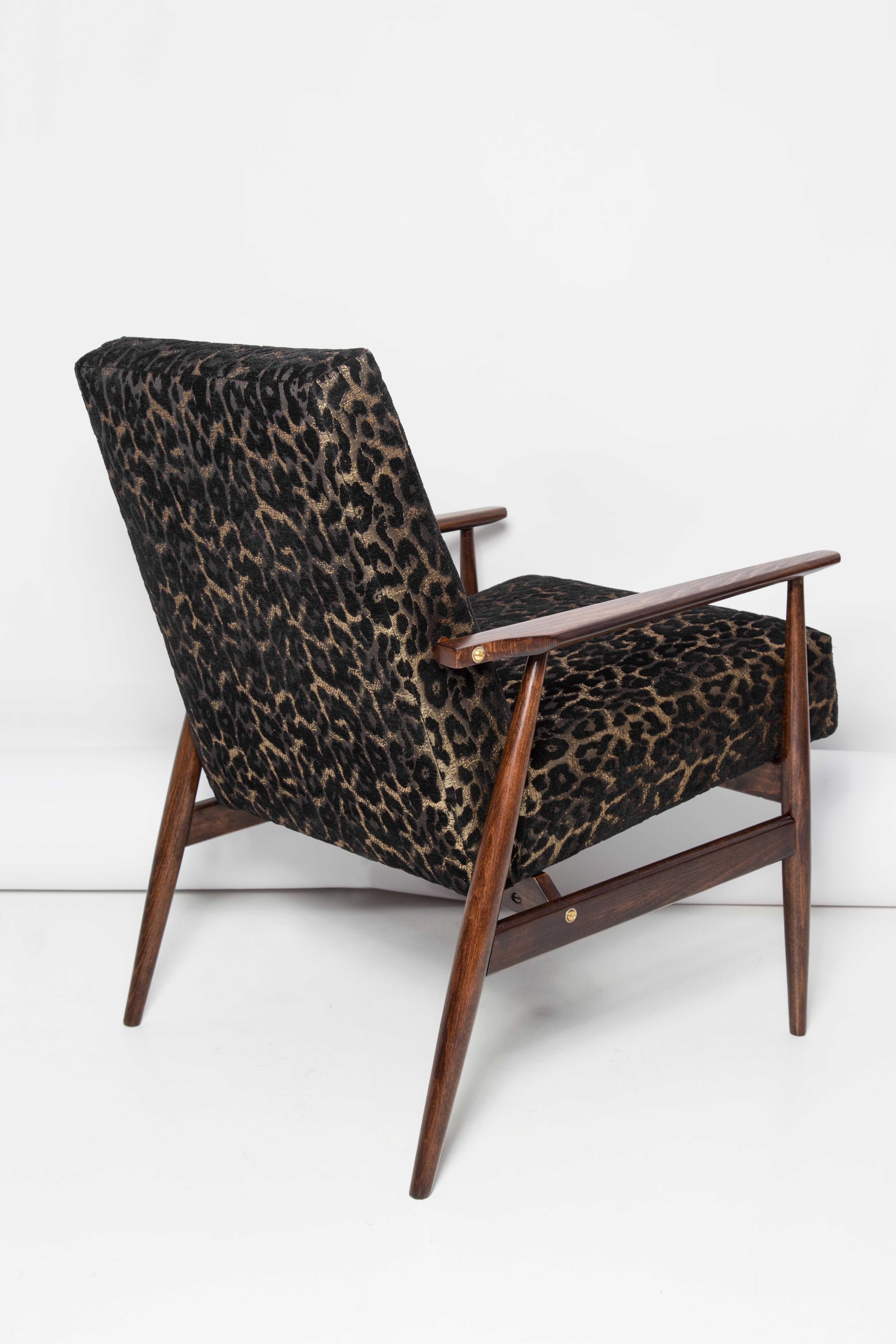 Paire de fauteuils Dante en velours imprimé léopard du milieu du siècle, H. Lis, Europe, années 1960 en vente 5