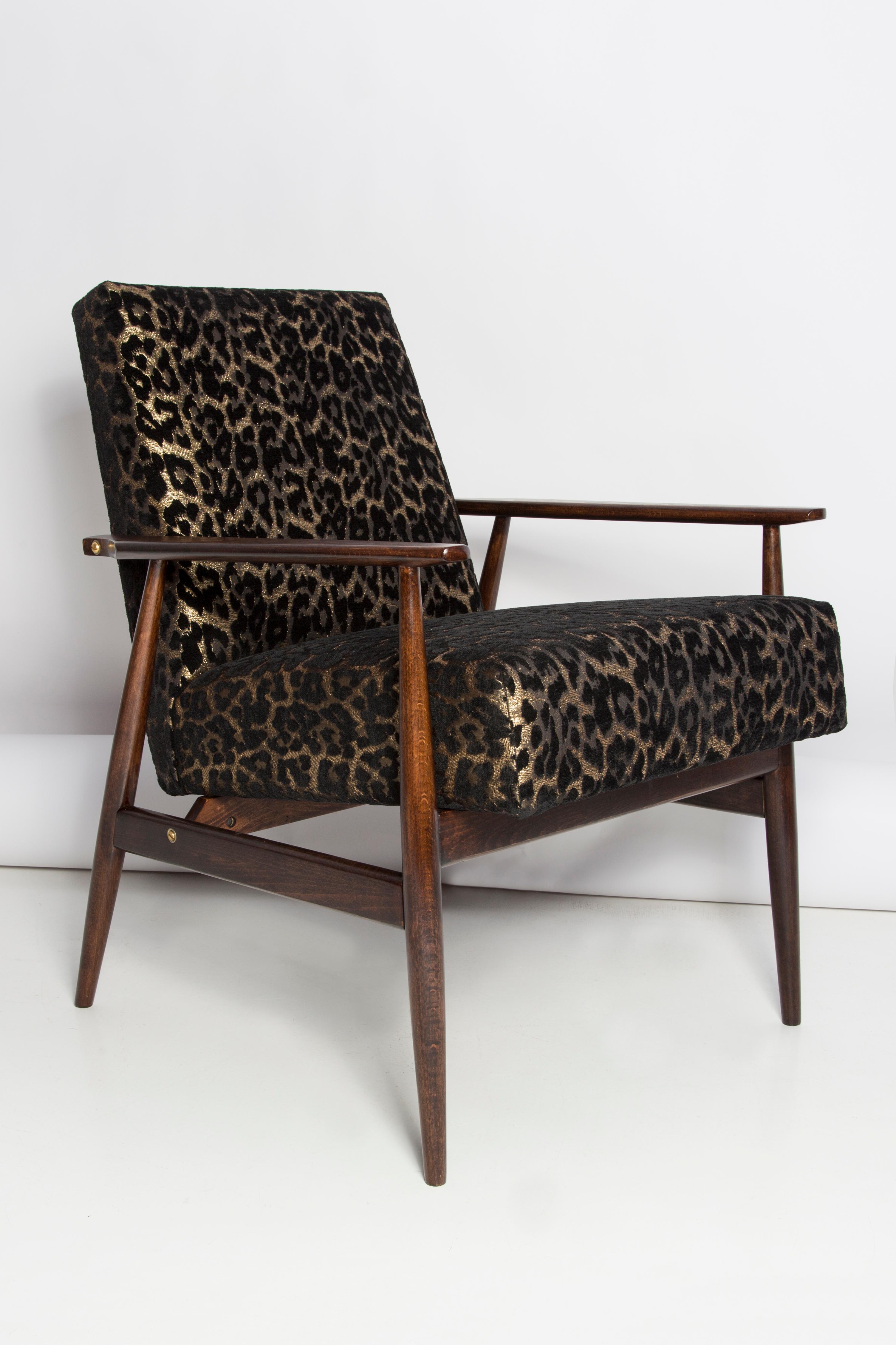 Paire de fauteuils Dante en velours imprimé léopard du milieu du siècle, H. Lis, Europe, années 1960 en vente 1