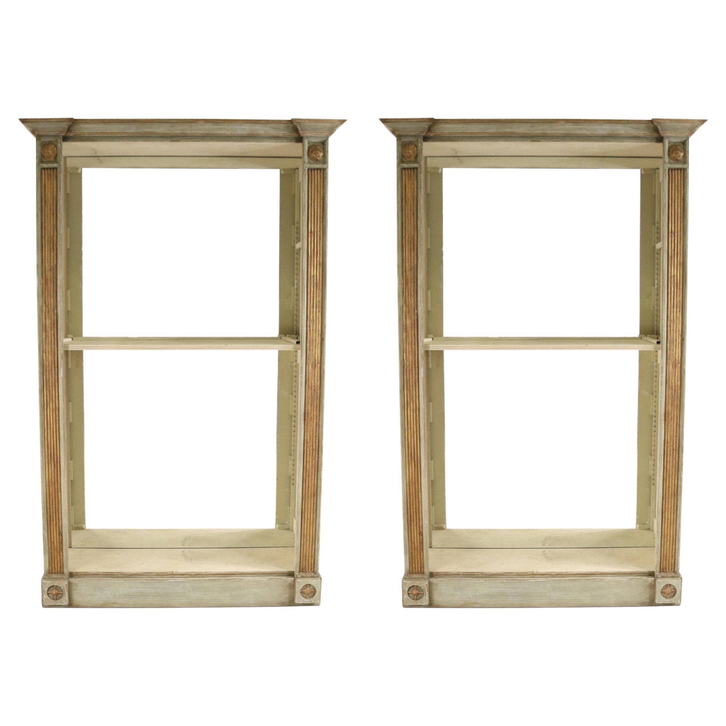Pair of antique open bookshelves. at 1stDibs