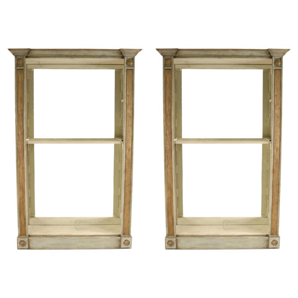 Pair of antique open bookshelves. at 1stDibs
