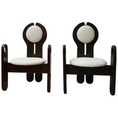 Retro Pair of Midcentury Lounge Armchairs by Szedleczky Design