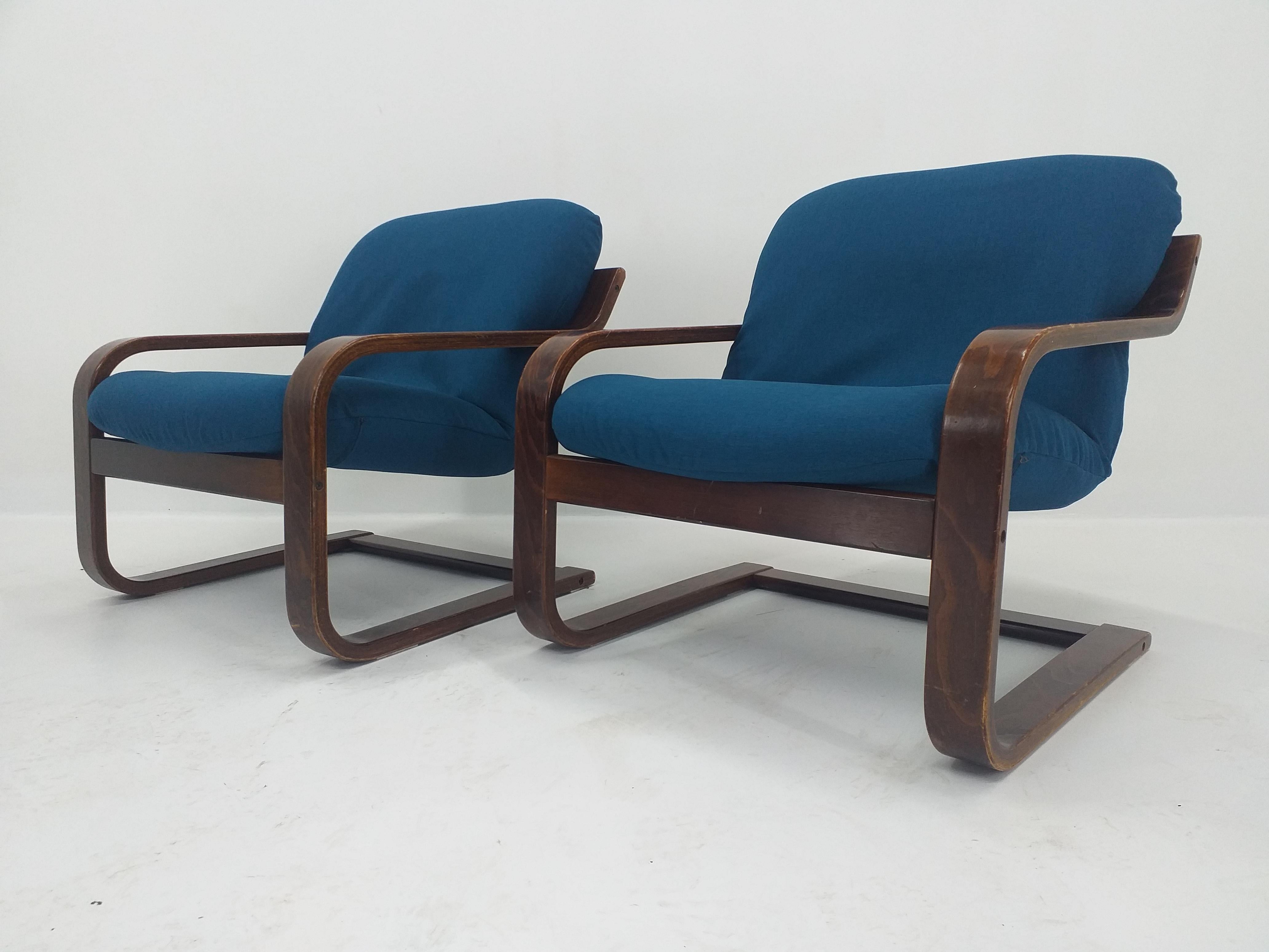 Mid-Century Modern Pair of Midcentury Lounge Armchairs Westnofa, Norway, 1970s For Sale