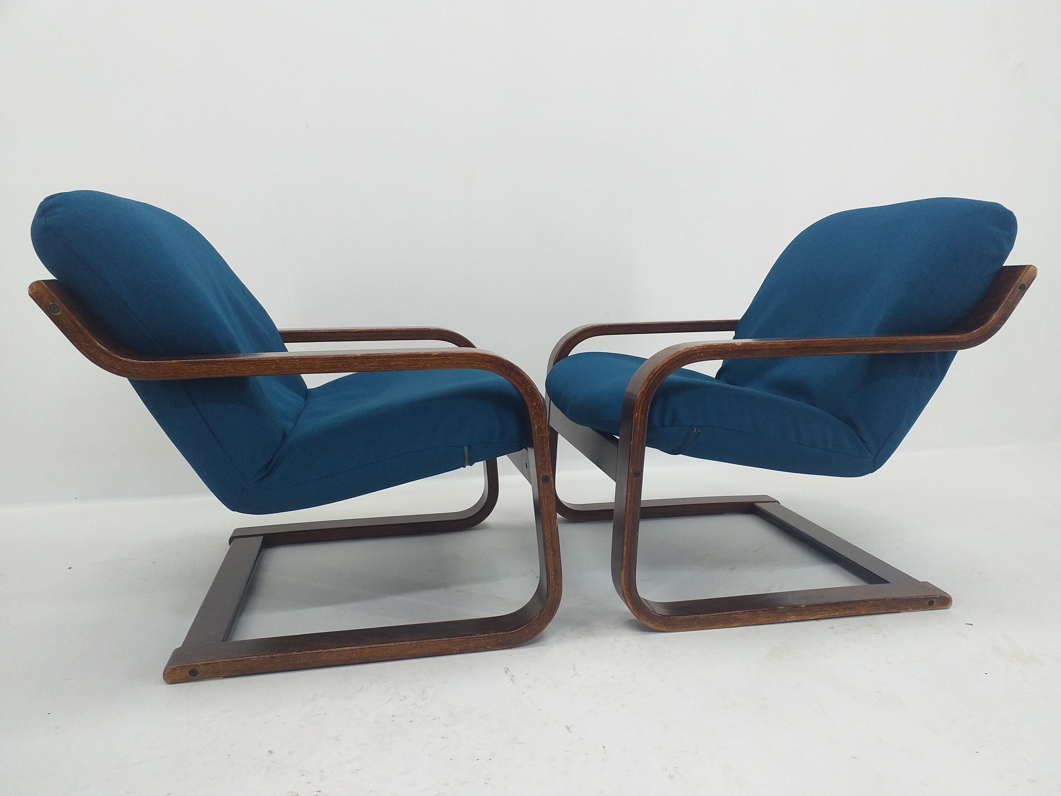 Paire de fauteuils de salon du milieu du siècle dernier de Westnofa, Norvège, 1970 Bon état - En vente à Praha, CZ