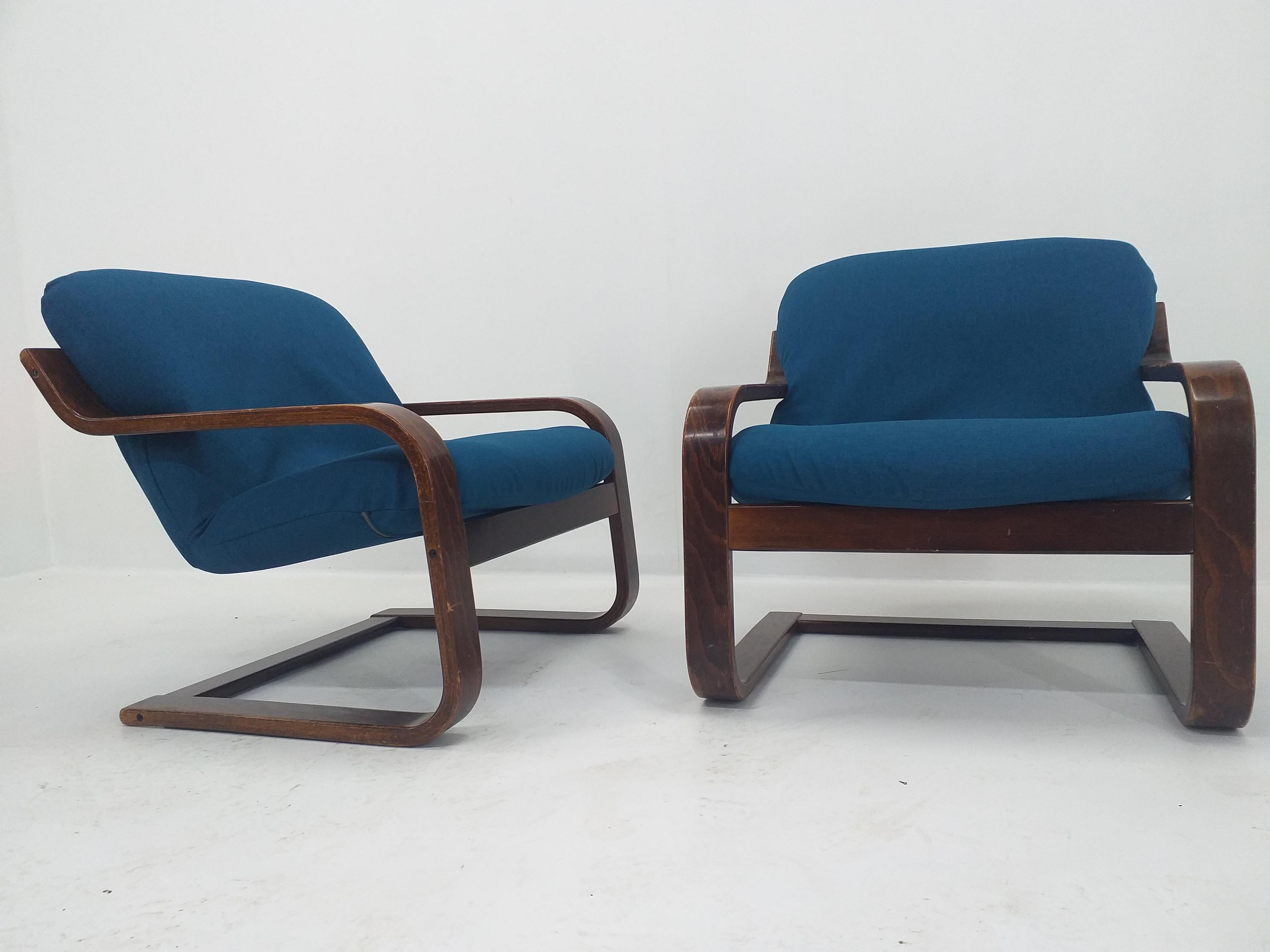 Late 20th Century Pair of Midcentury Lounge Armchairs Westnofa, Norway, 1970s For Sale