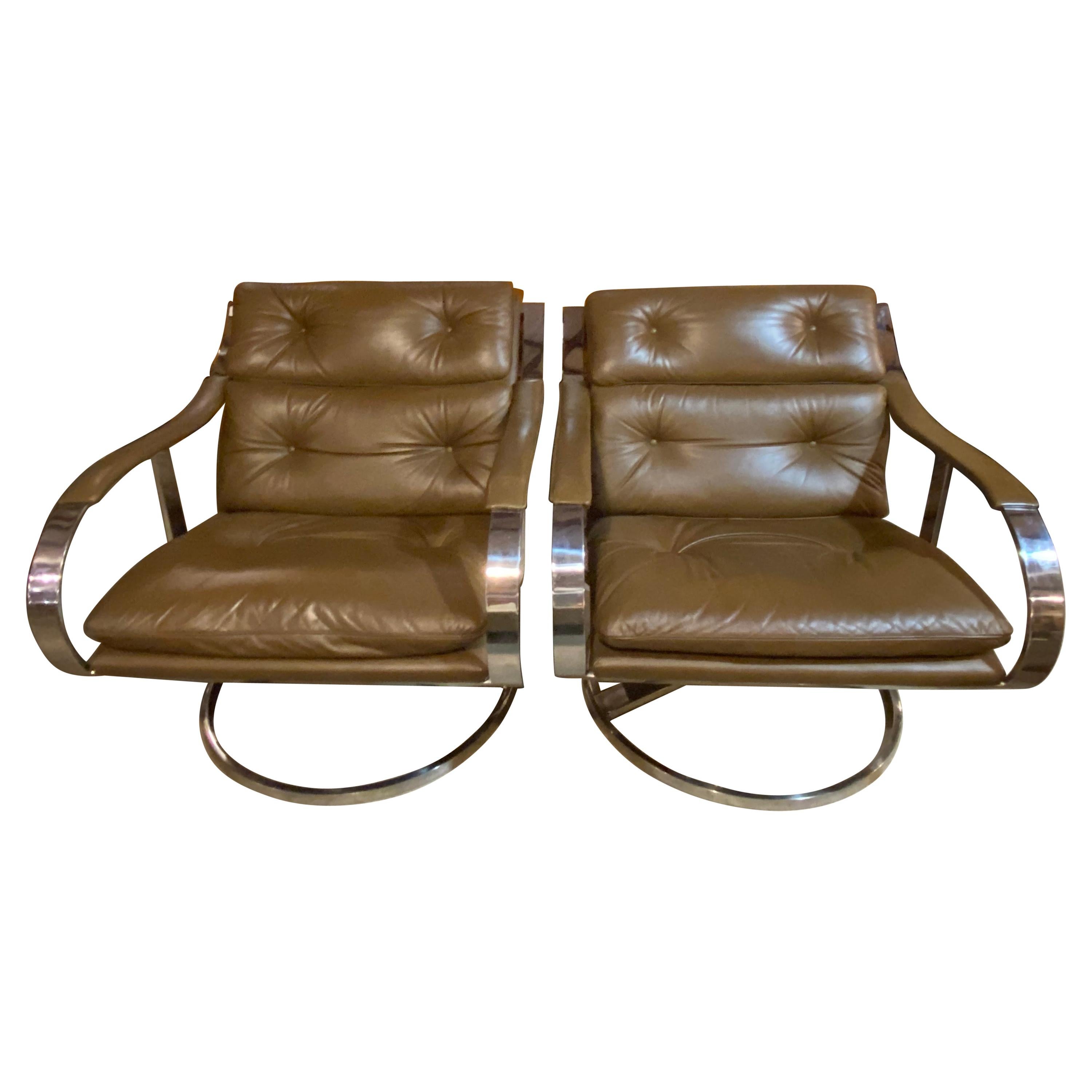 Pair of Mid-Century Lounge Chairs by Gardner Leaver for Steelcase