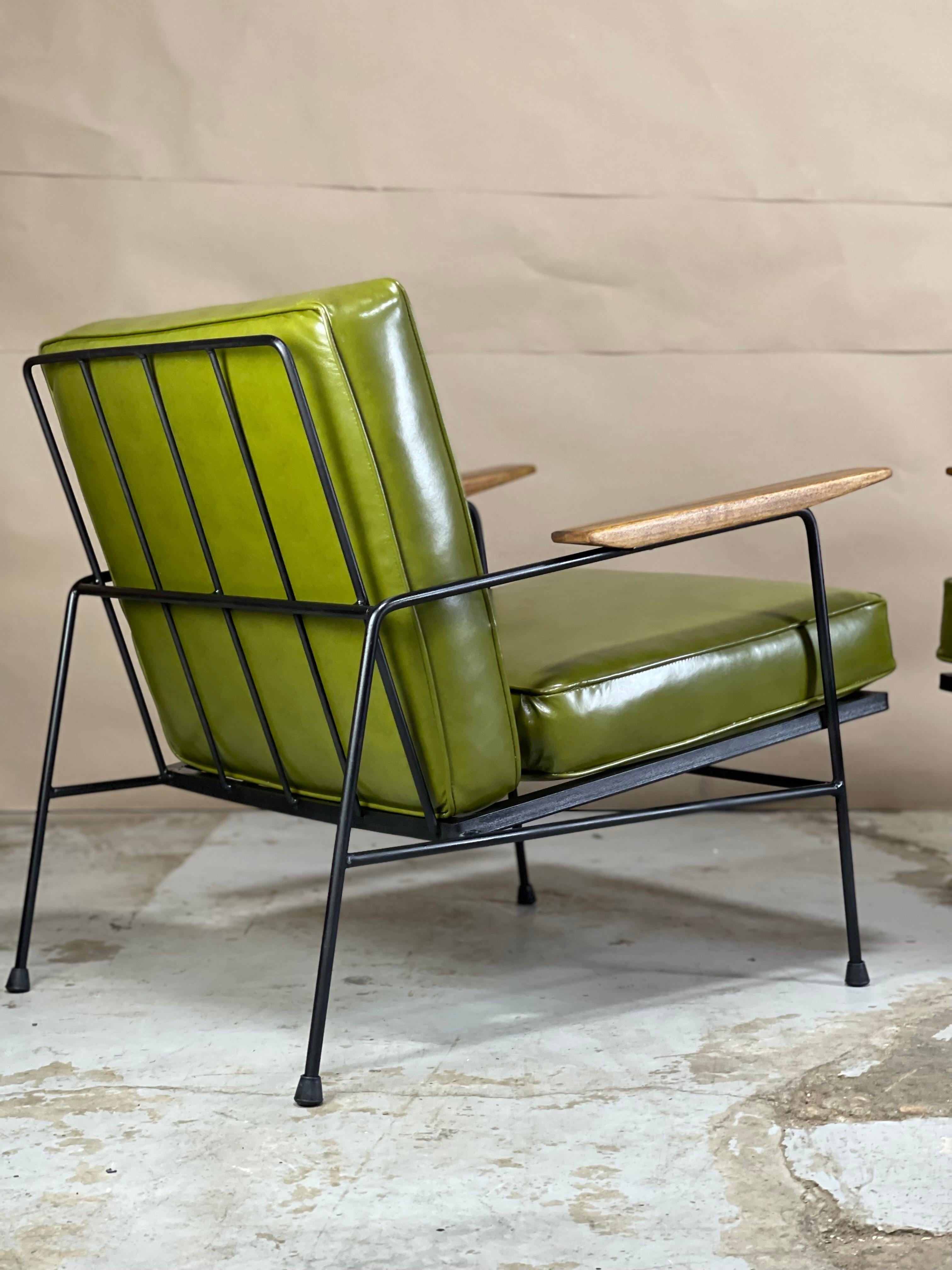 Naugahyde Mid-Century Lounge Chairs by Max Stout 1959  For Sale