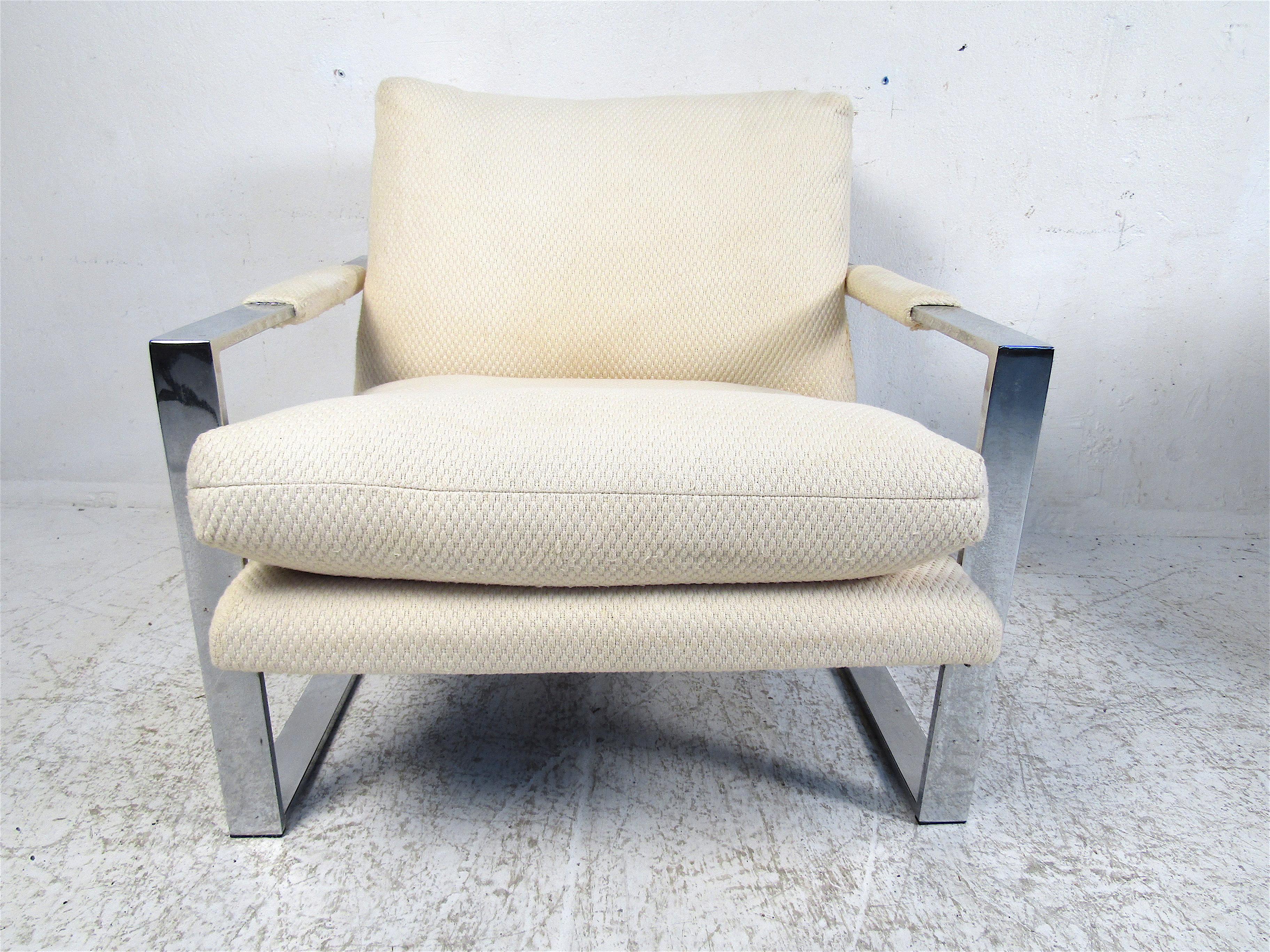 Pair of Midcentury Lounge Chairs by Milo Baughman In Good Condition In Brooklyn, NY