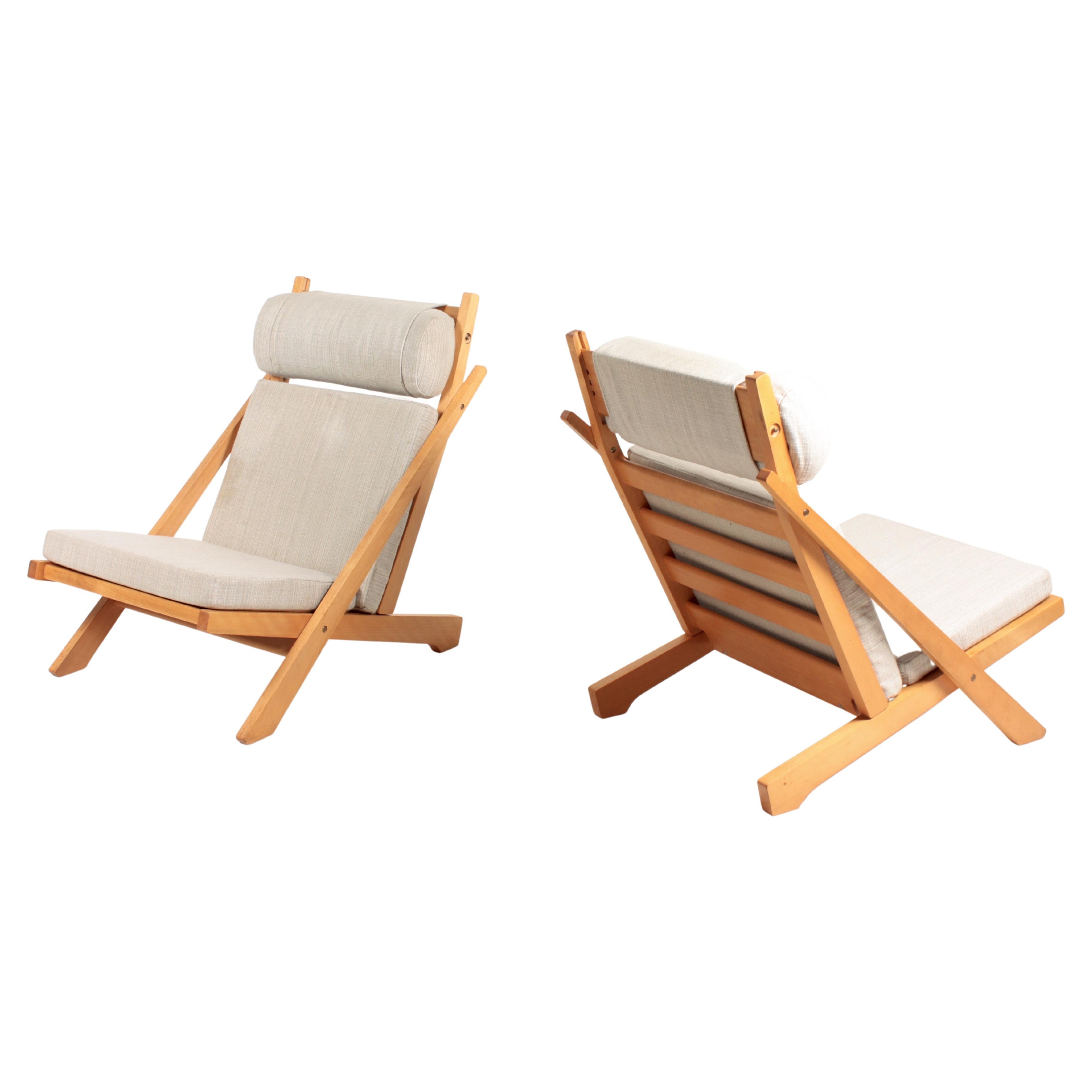 Pair of Mid-Century Lounge Chairs by Wegner, 1960s