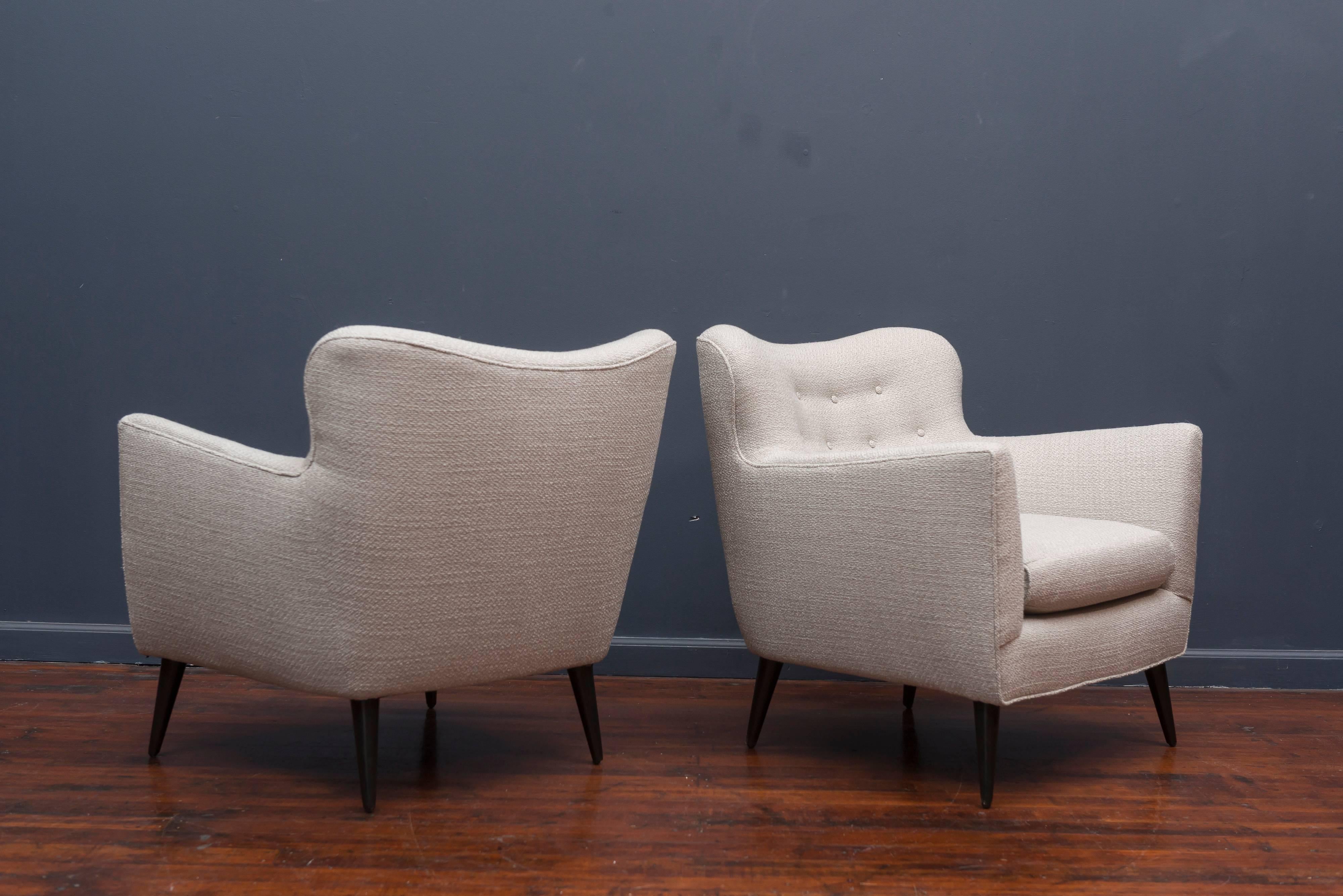 Mid-20th Century Pair of Mid Century Lounge Chairs