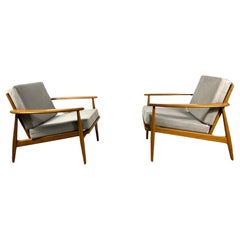 Vintage Pair Of Mid Century Lounge Chairs