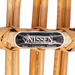 Paire de chaises longues en bambou du milieu du siècle par Flemming Lassen, années 1940