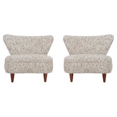Vintage Pair of Mid-Century Lounge Chairs in the Style of Edward Wormley