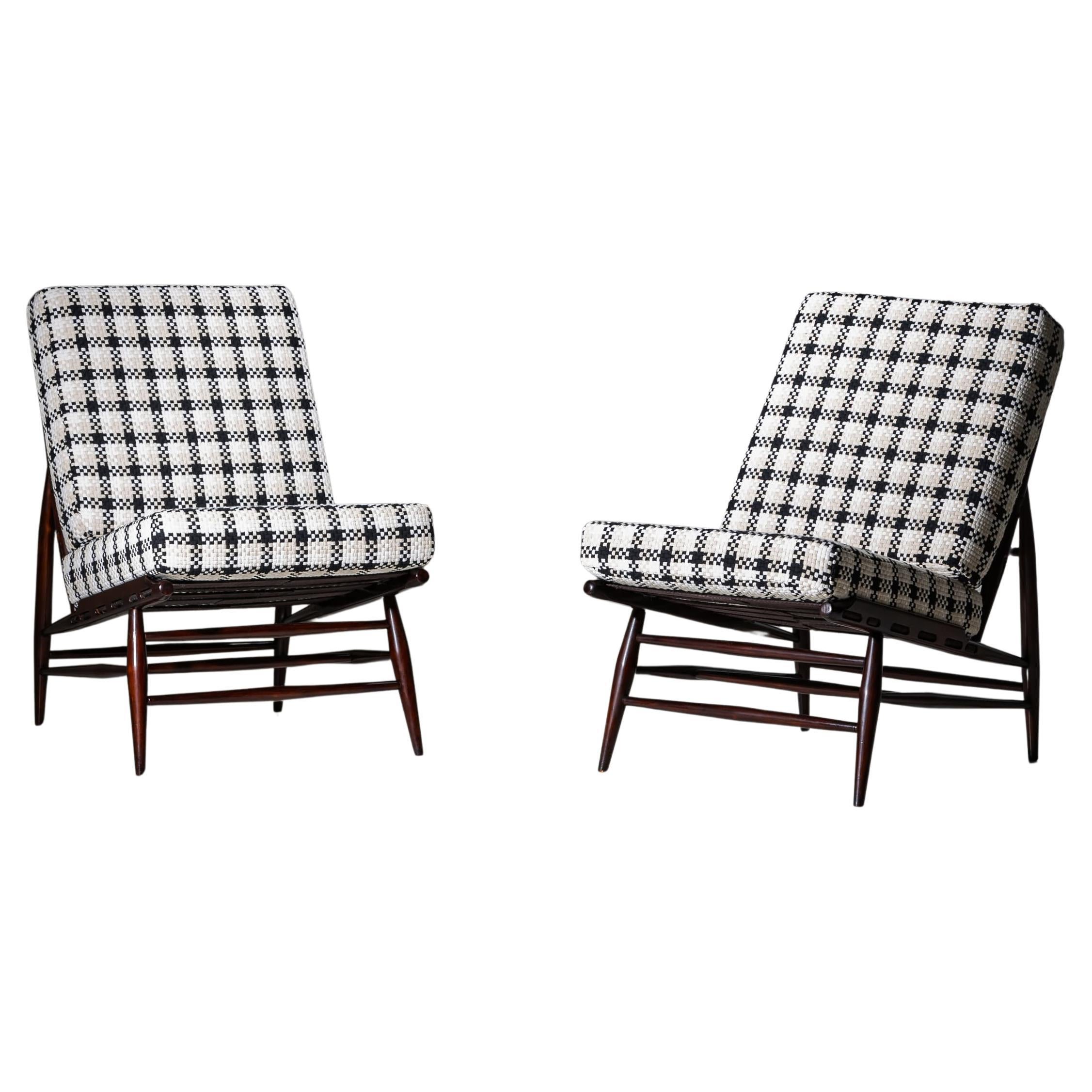 Paire de chaises longues du milieu du siècle, Italie, années 1950