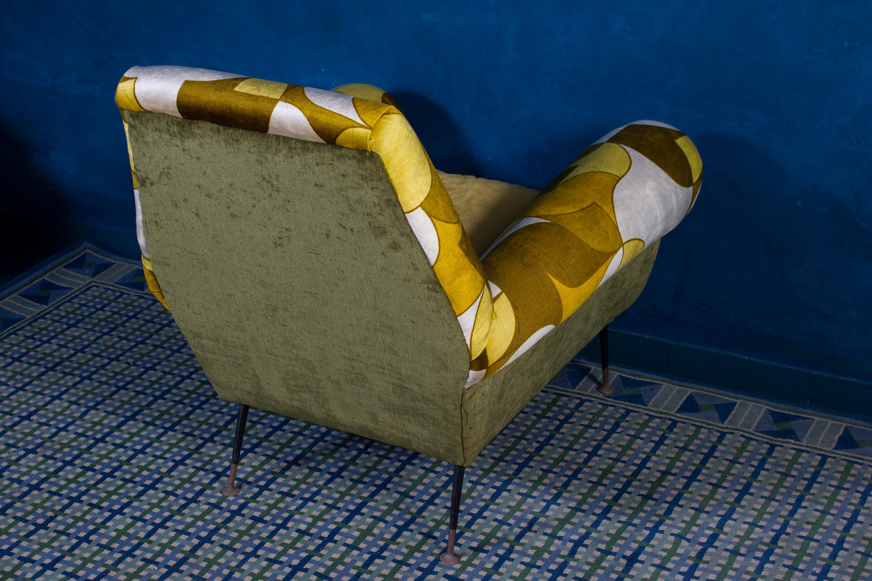 Pair of Mid-Century Lounge Chairs or Armchairs by Gigi Radice Italy 1950' For Sale 8