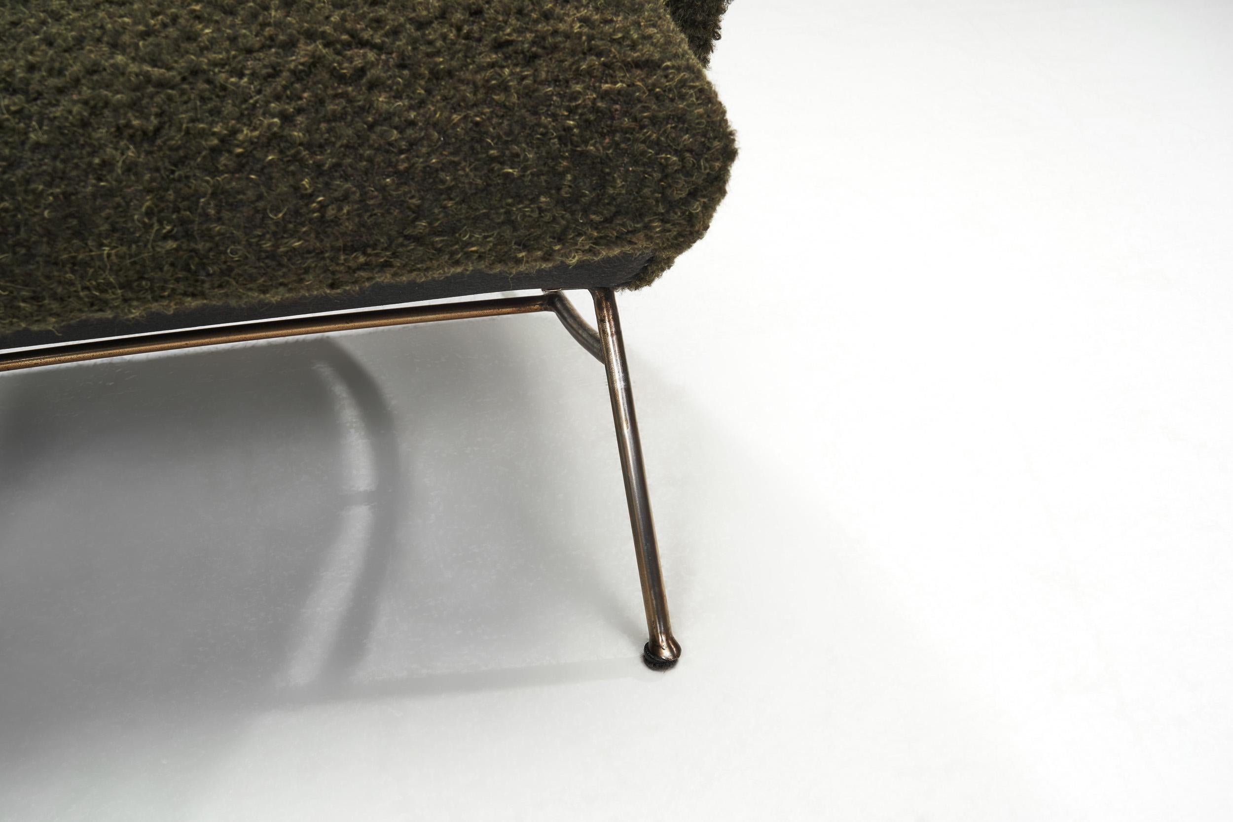 Pair of Midcentury Lounge Chairs with Metal Legs by Nino Zoncada, Italy, 1950s 10