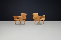 Pair of Mid-Century Lounge Chairs with Original Upholstery, 1960s Czech Republic