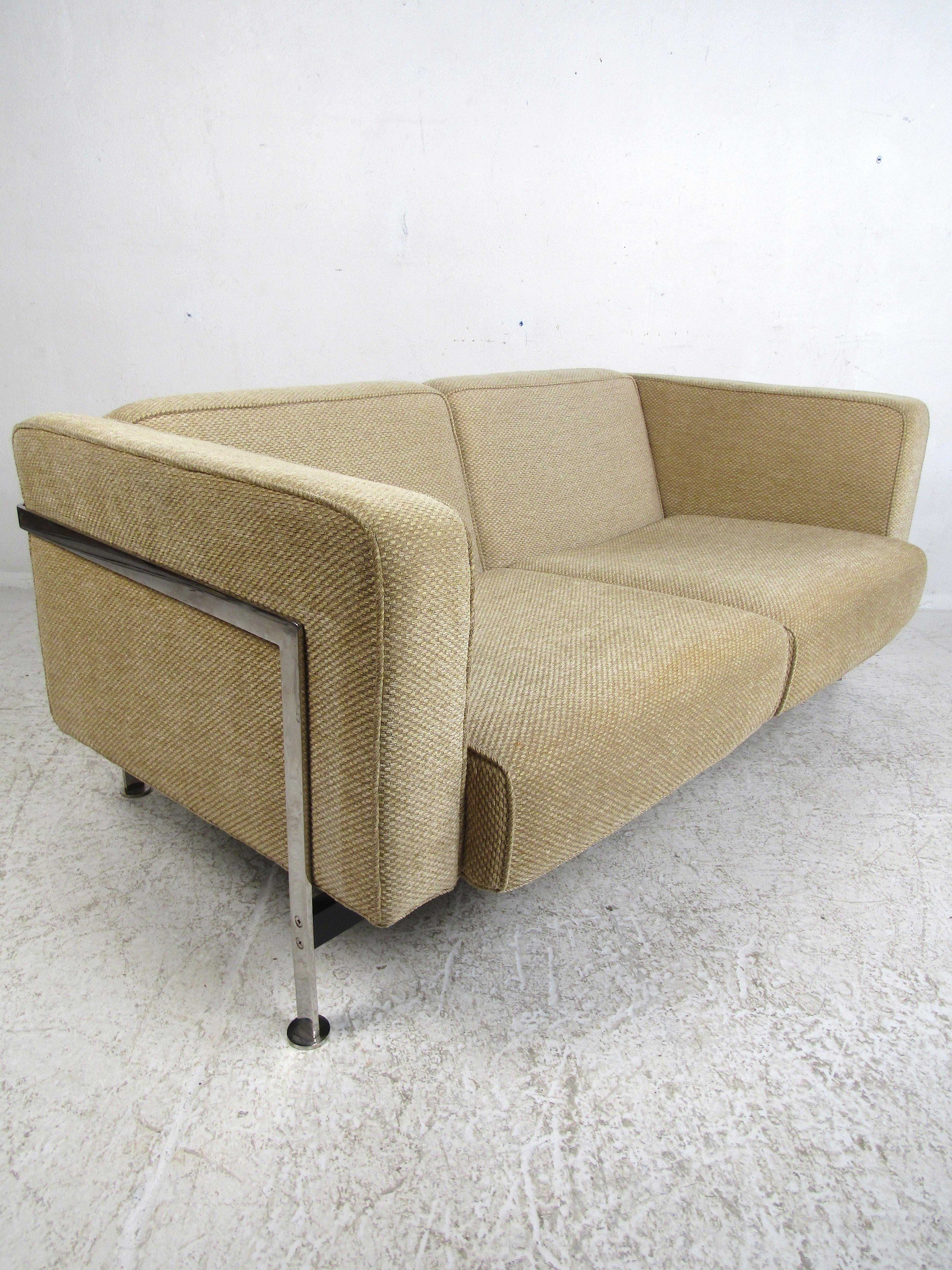 Pair of Midcentury Loveseats by Robert Haussmann In Good Condition For Sale In Brooklyn, NY