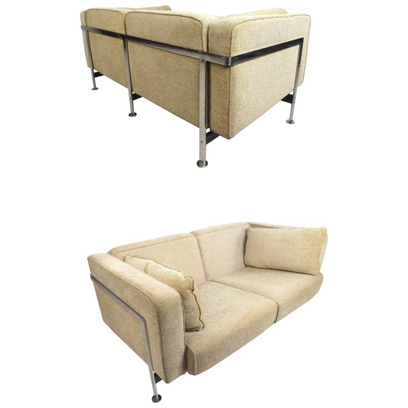 Mid-Century Clam Shell Loveseat For Sale at 1stDibs | vintage clamshell ...