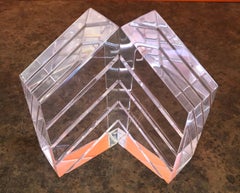 Pair of Midcentury Lucite Bookends by Herb Ritts for Astrolite