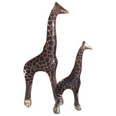 Pair of Midcentury Lucite Giraffe Sculptures by Abraham Palatnik