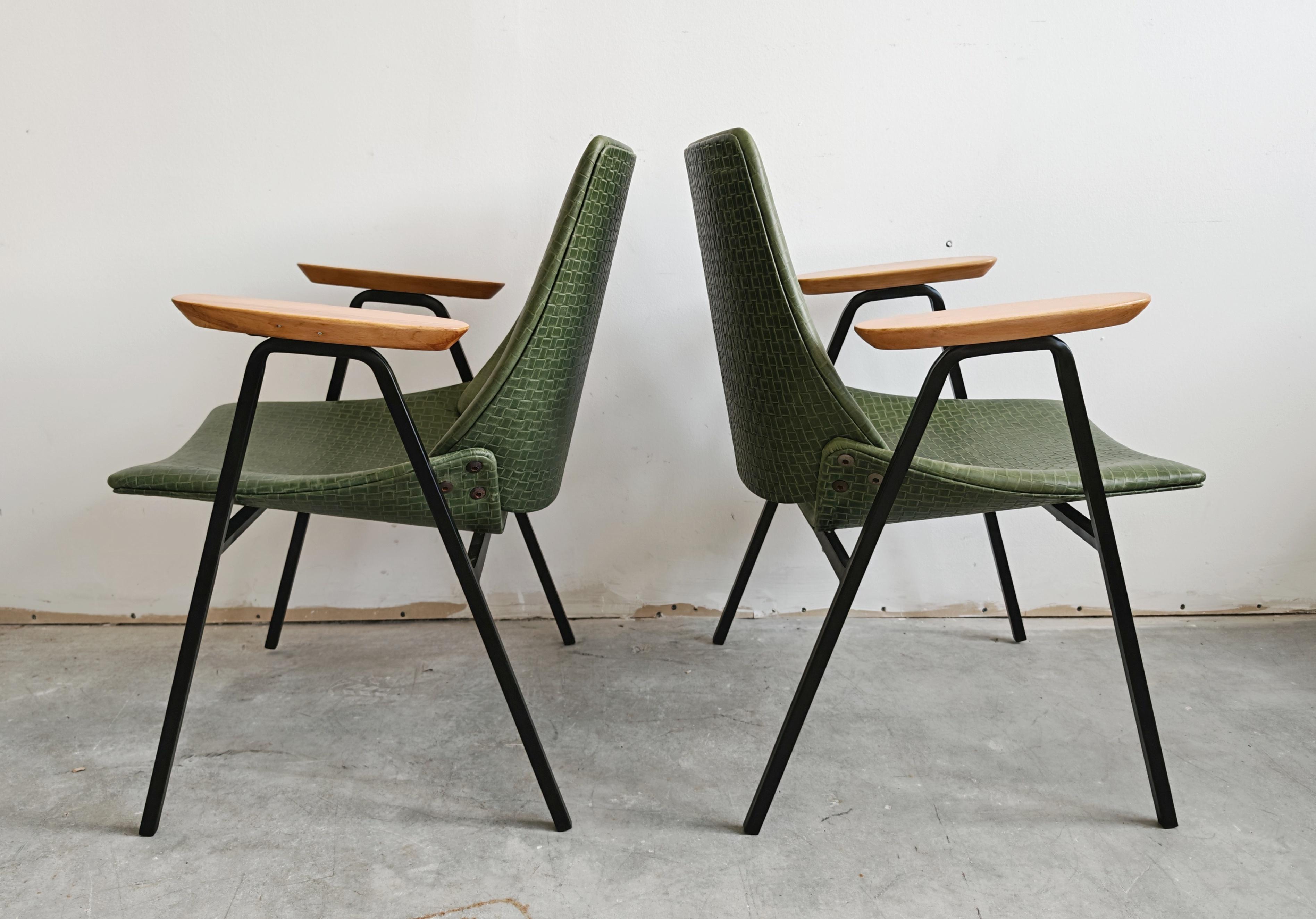 Paire de chaises Lupina du milieu du siècle par Niko Kralj pour Stol Kamnik, Yougoslavie 1956 en vente 1