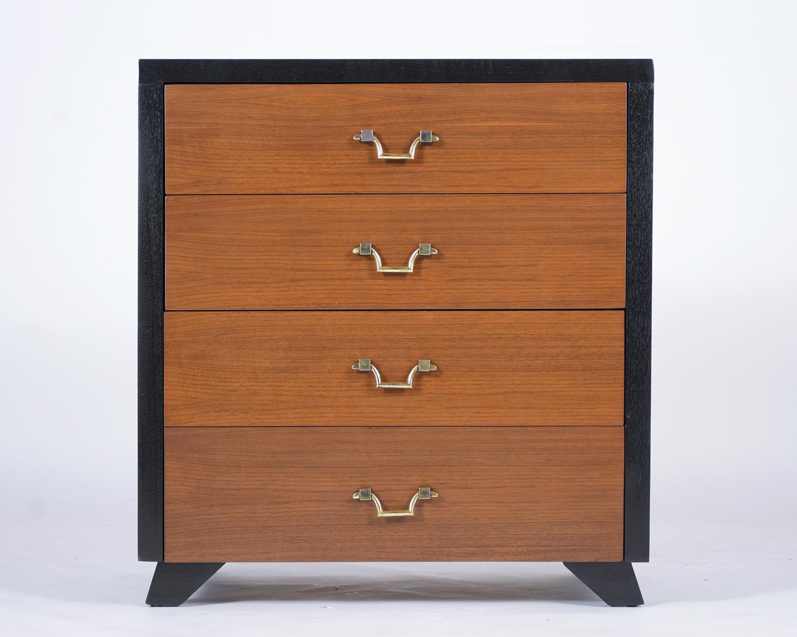 Mid-Century Modern Pair of Mid-Century Mahogany Chest of Drawers