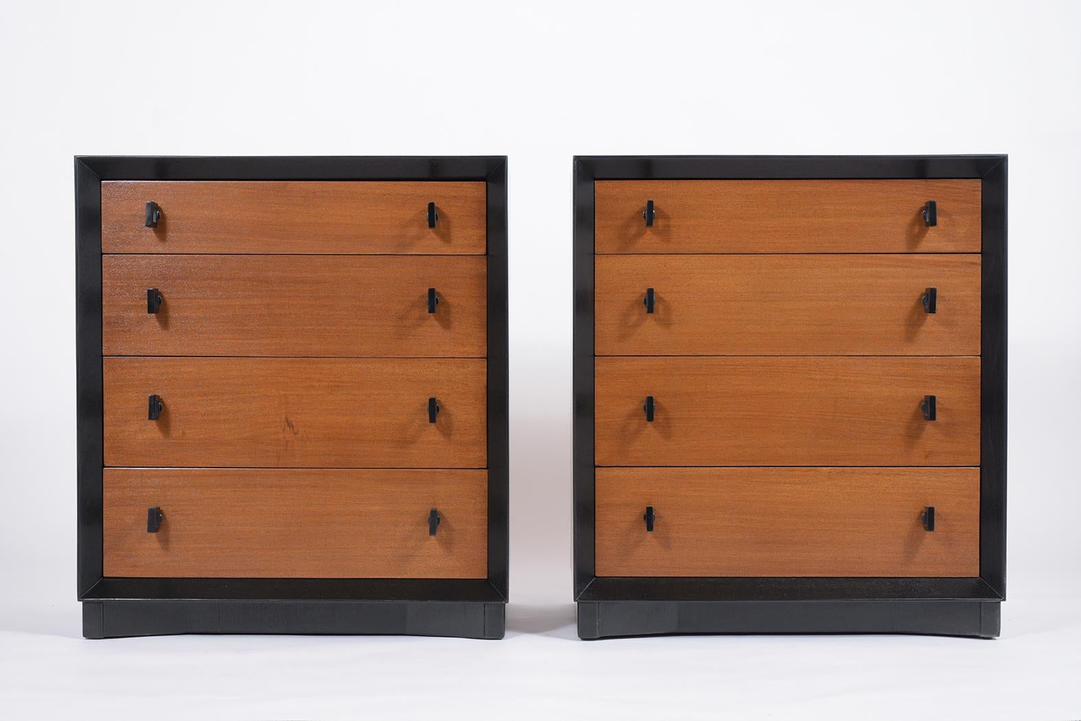 American Pair of Mahogany Chest of Drawers