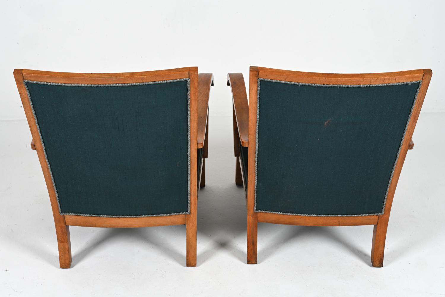 Pair of Mid-Century Mahogany Lounge Chairs by Erik Wørts For Sale 6