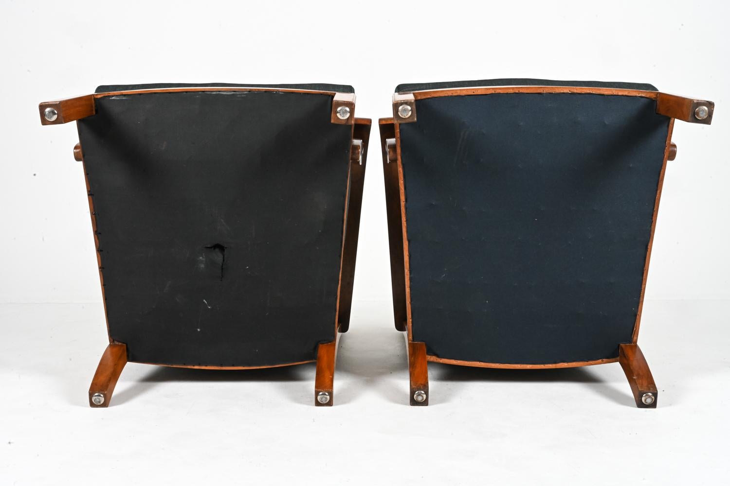 Pair of Mid-Century Mahogany Lounge Chairs by Erik Wørts For Sale 11