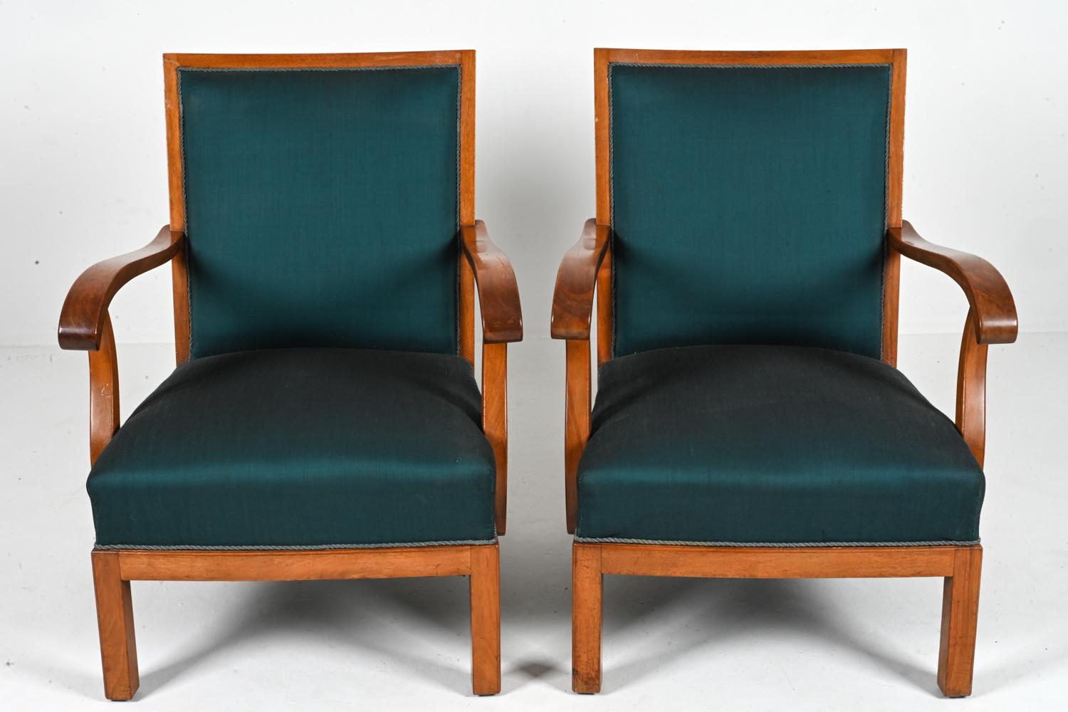 Mid-Century Modern Pair of Mid-Century Mahogany Lounge Chairs by Erik Wørts For Sale
