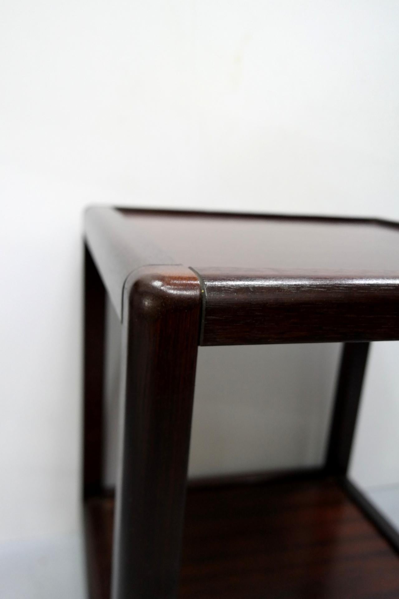 Pair of Midcentury Mahogany Side Tables, 1970s 5