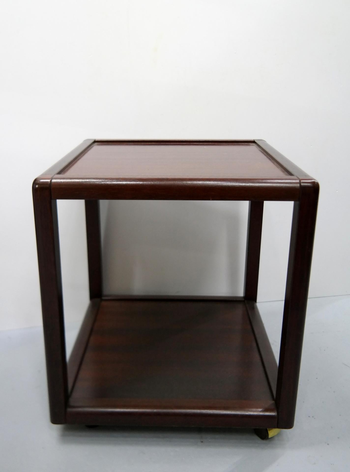 Pair of Midcentury Mahogany Side Tables, 1970s In Good Condition In Budapest, HU