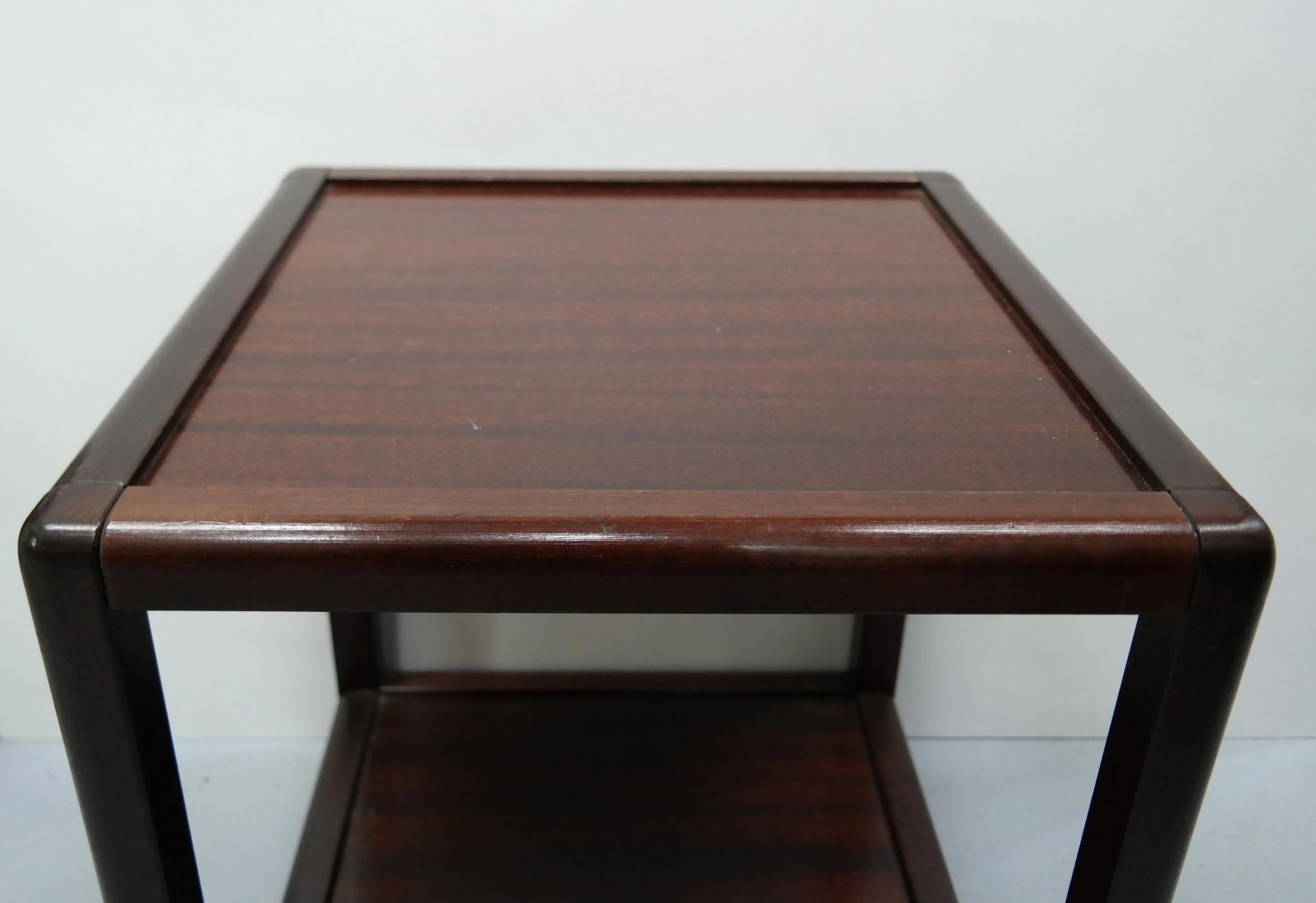 Pair of Midcentury Mahogany Side Tables, 1970s 2