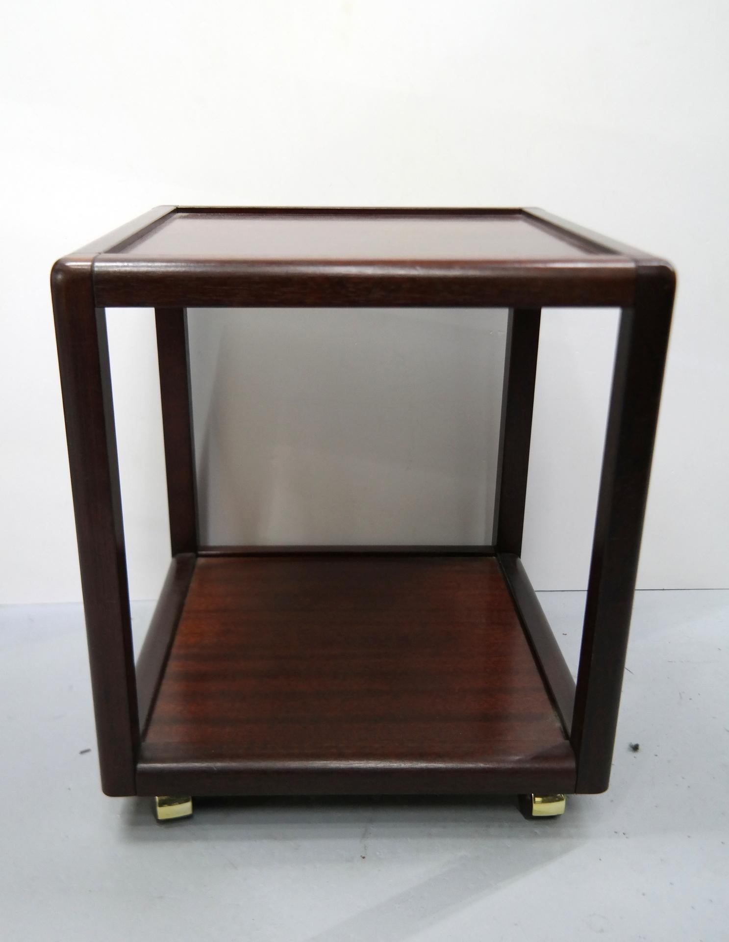 Pair of Midcentury Mahogany Side Tables, 1970s 4