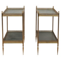 Pair of Mid-Century Maison Jansen Brass Side Tables