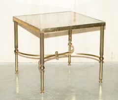Pair of 1950s Brass and Glass Side End Tables attrib. to Maison Jansen