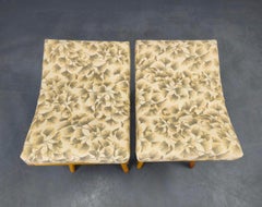 Coppia di poggiapiedi in acero della metà del secolo, Cecoslovacchia 1960