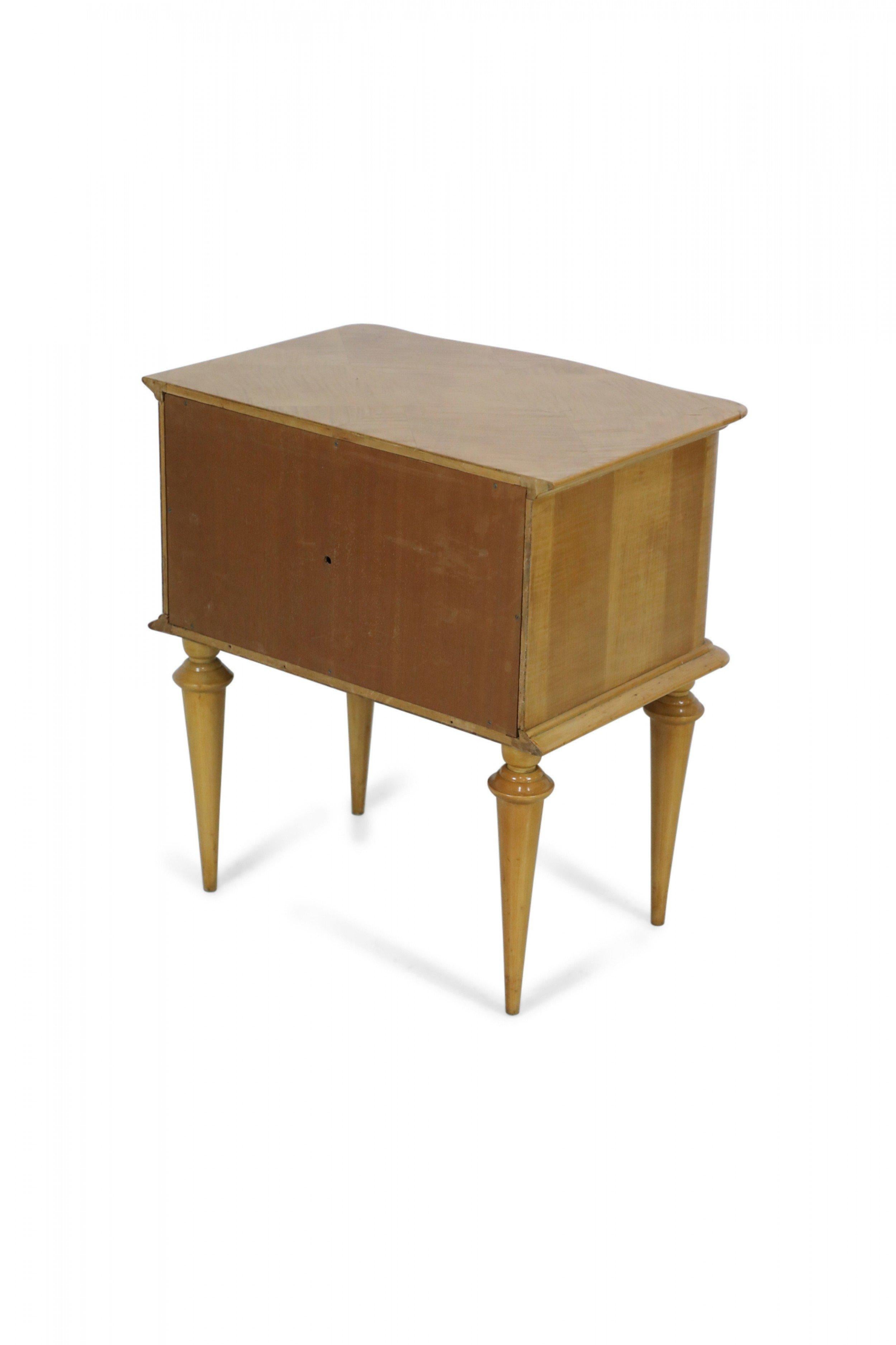 Pair of Mid-Century Maple Two-Drawer Commodes For Sale 6