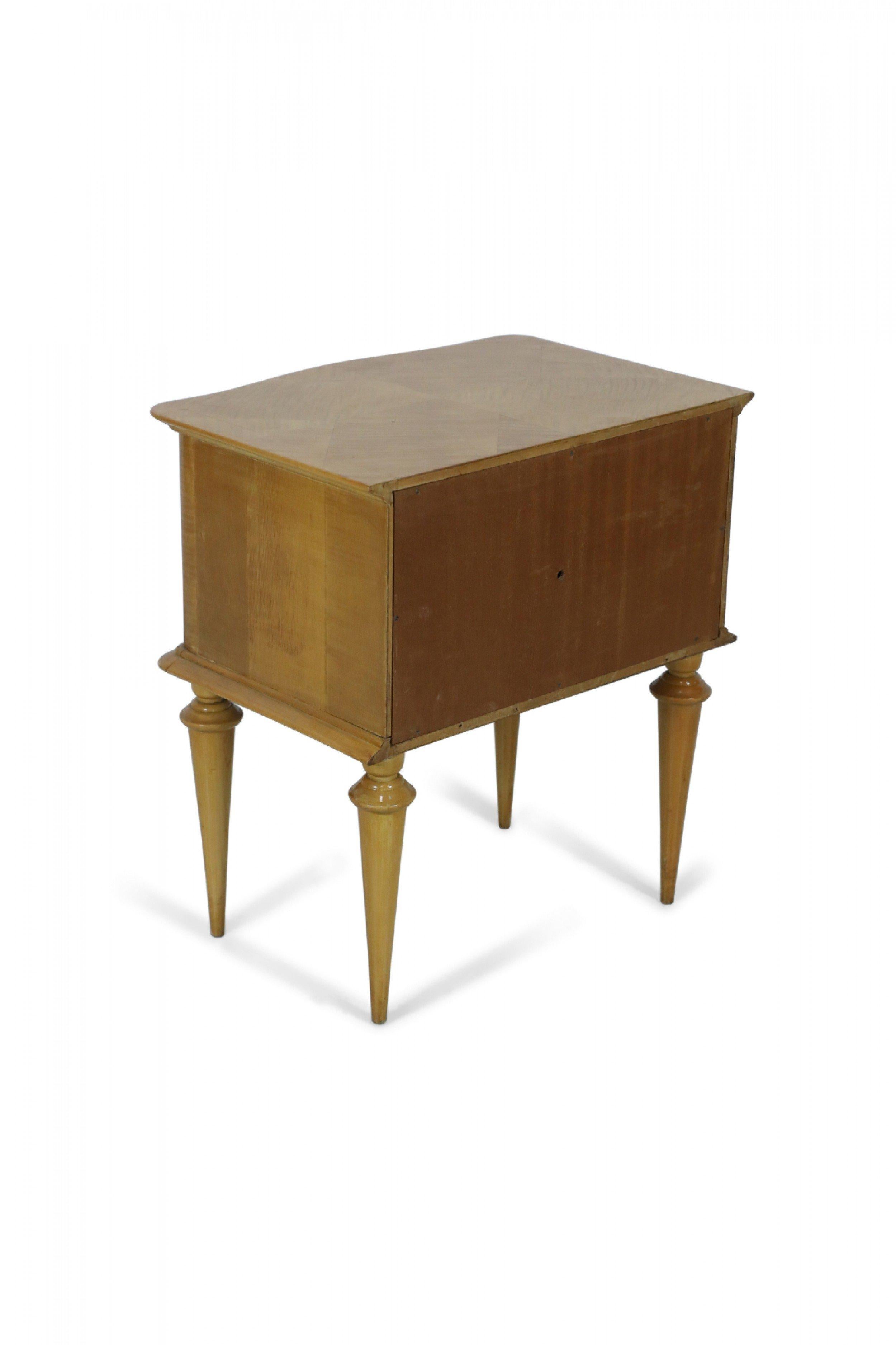 20th Century Pair of Mid-Century Maple Two-Drawer Commodes For Sale