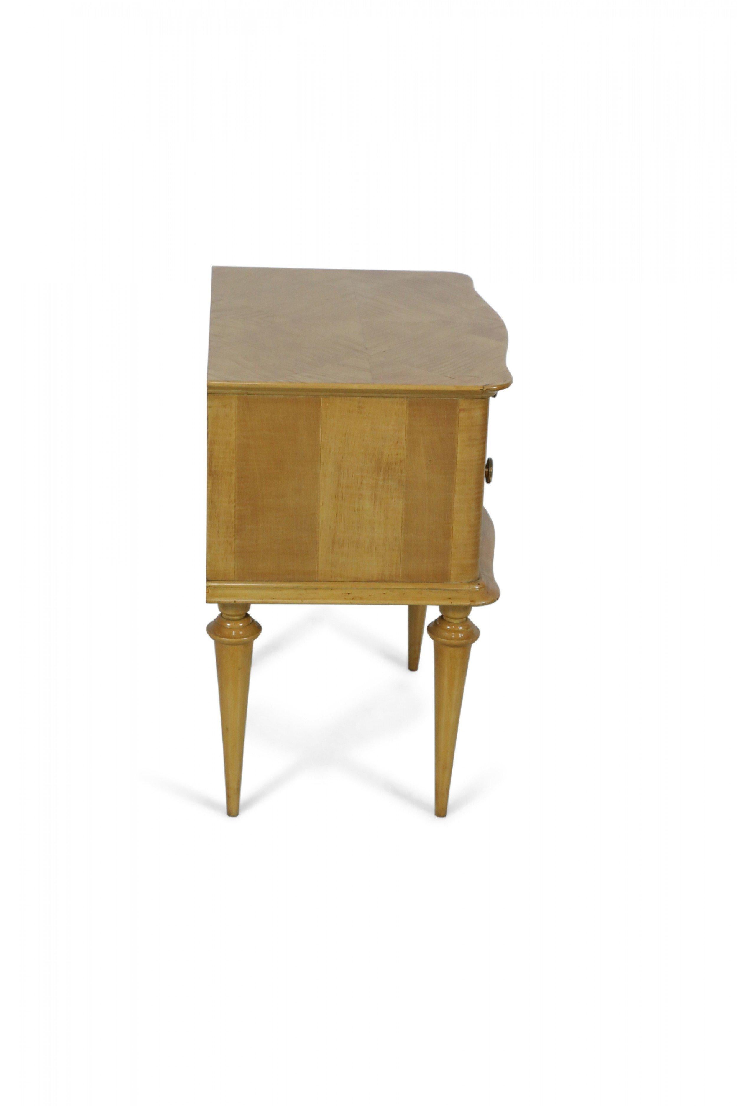 Pair of Mid-Century Maple Two-Drawer Commodes For Sale 2