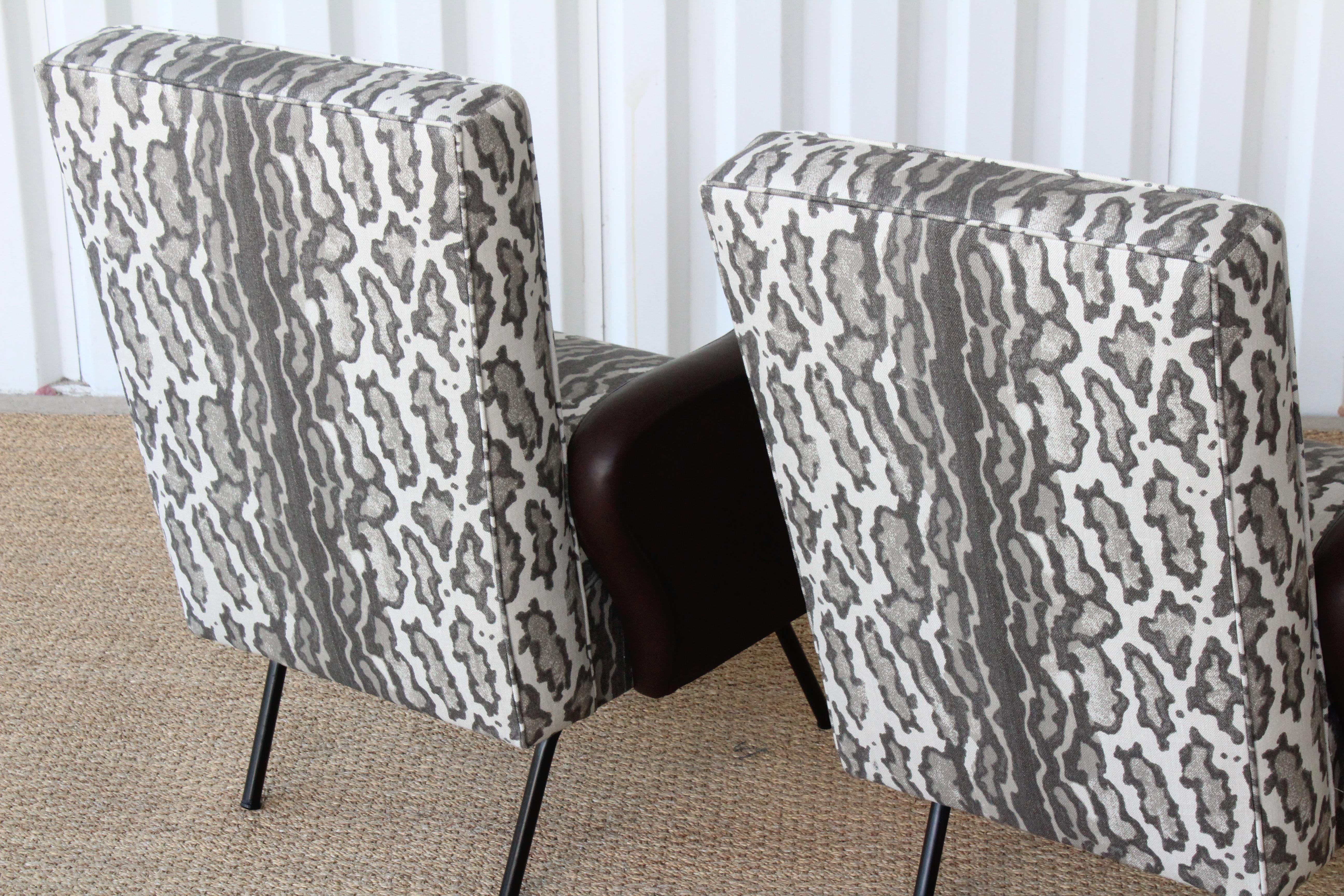 Pair of Mid-Century Marco Zanuso Style Chairs, Italy, 1950s 11