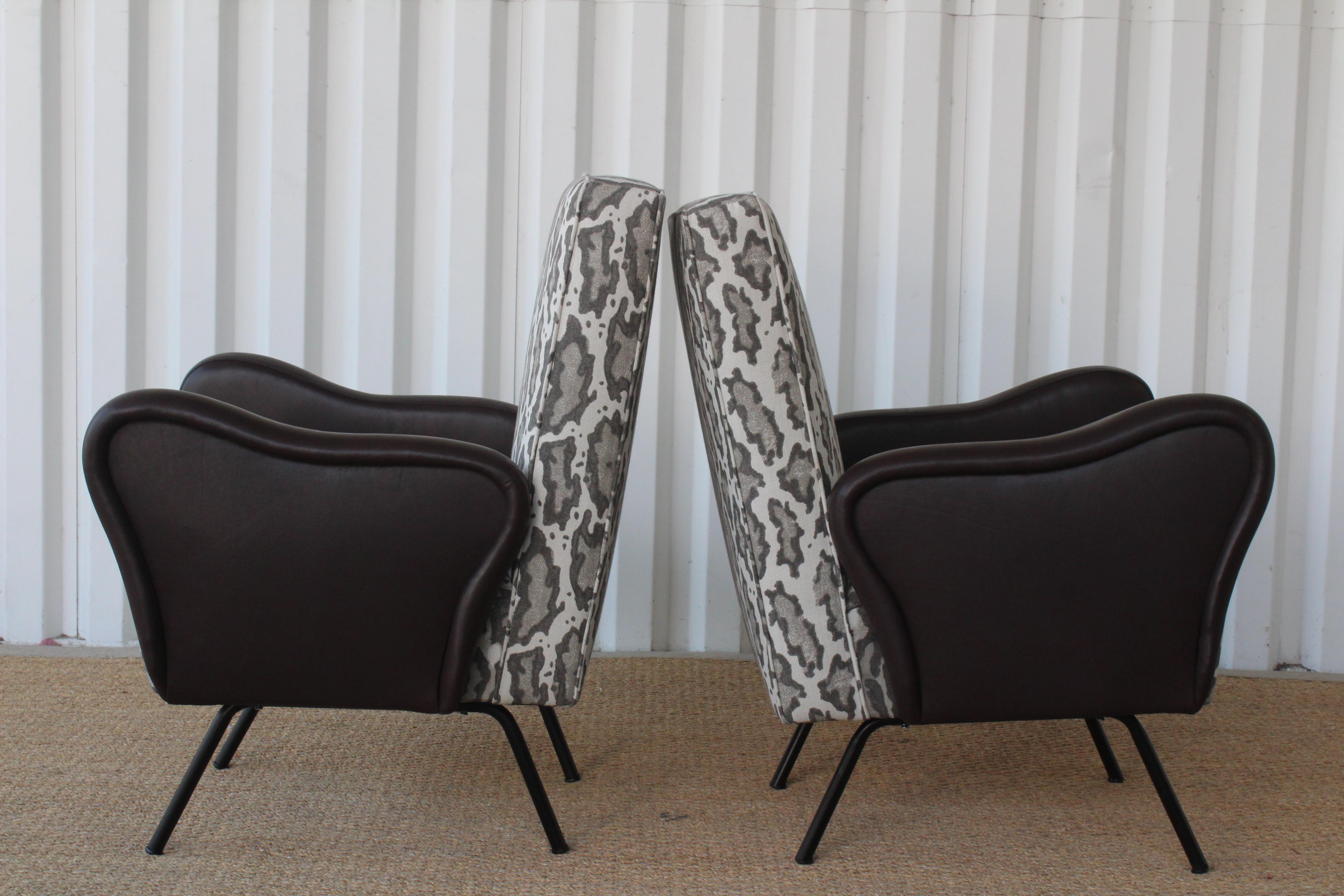Pair of Mid-Century Marco Zanuso Style Chairs, Italy, 1950s 13