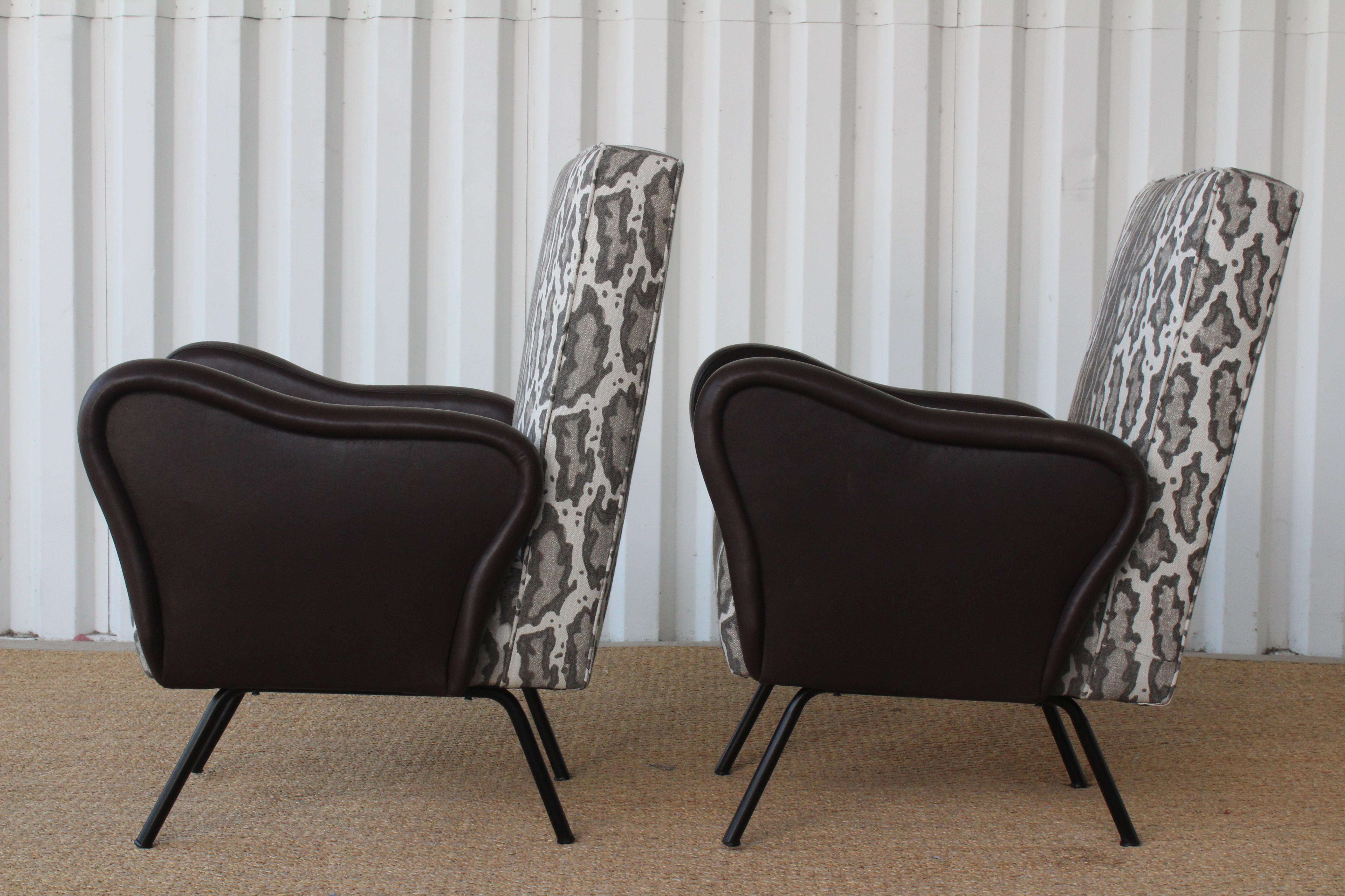 Mid-20th Century Pair of Mid-Century Marco Zanuso Style Chairs, Italy, 1950s