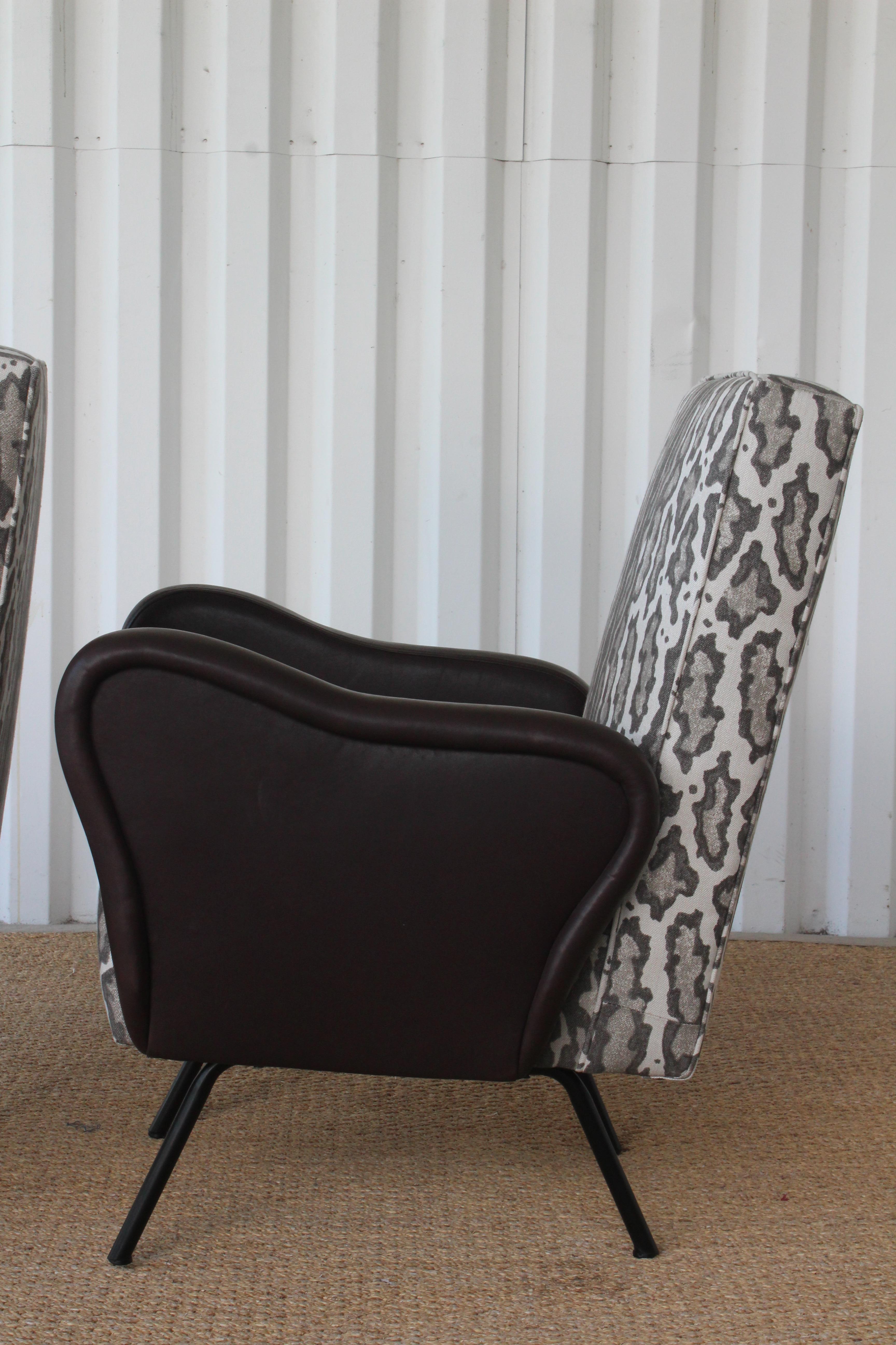 Pair of Mid-Century Marco Zanuso Style Chairs, Italy, 1950s 1